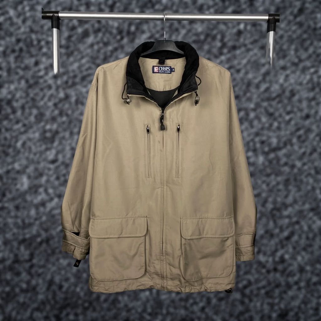 Ralph Lauren VINTAGE Chaps Ralph Lauren Mens Jacket Windbreaker Nylon Oversized M Beige 90s Theme Mens Size US M / EU 48-50 / 2 - 1 Thumbnail