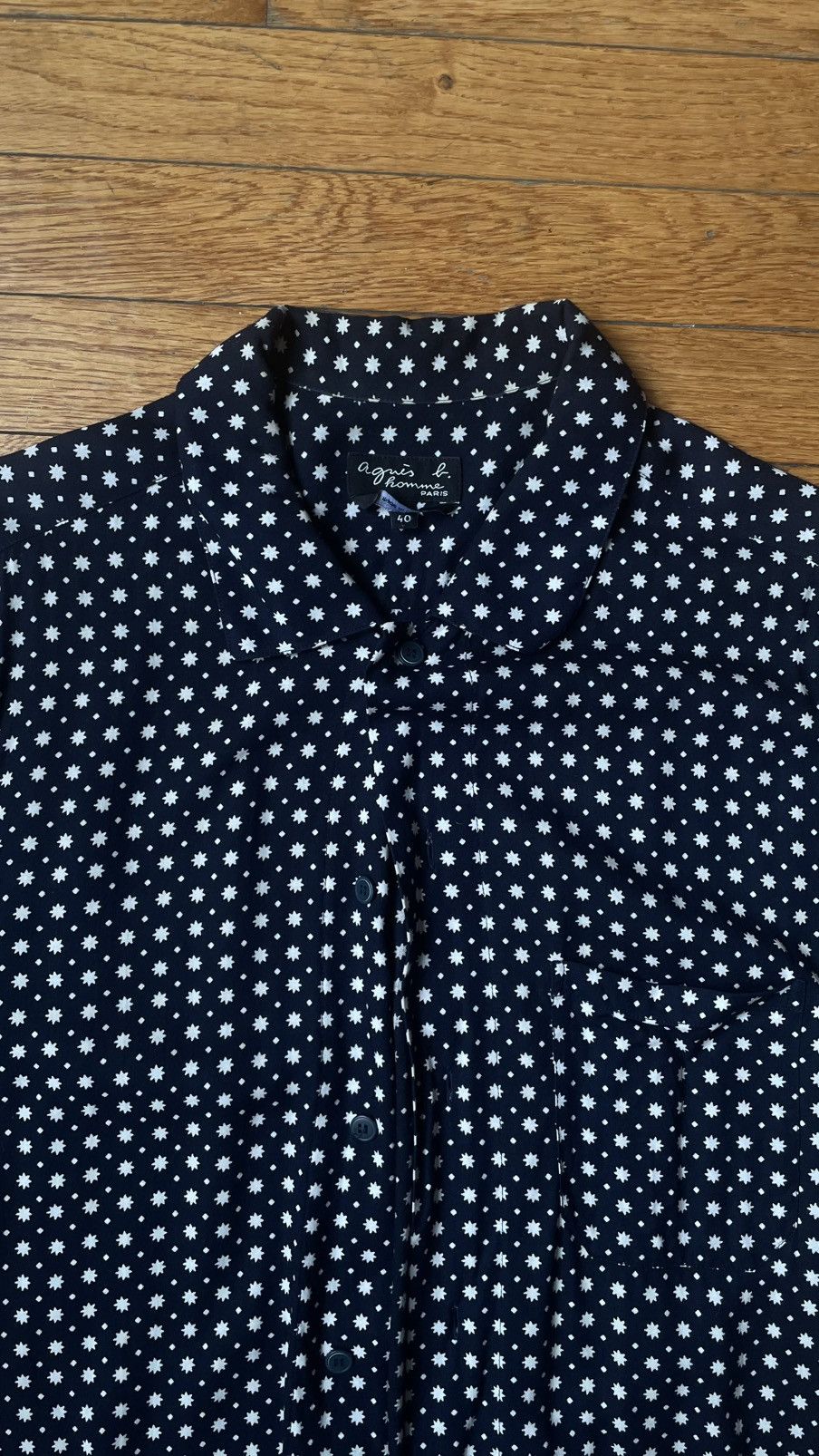 agnes b. Agnes B. Vintage Viscose Short Sleeve Buttonup Size US S / EU 44-46 / 1 - 2 Thumbnail