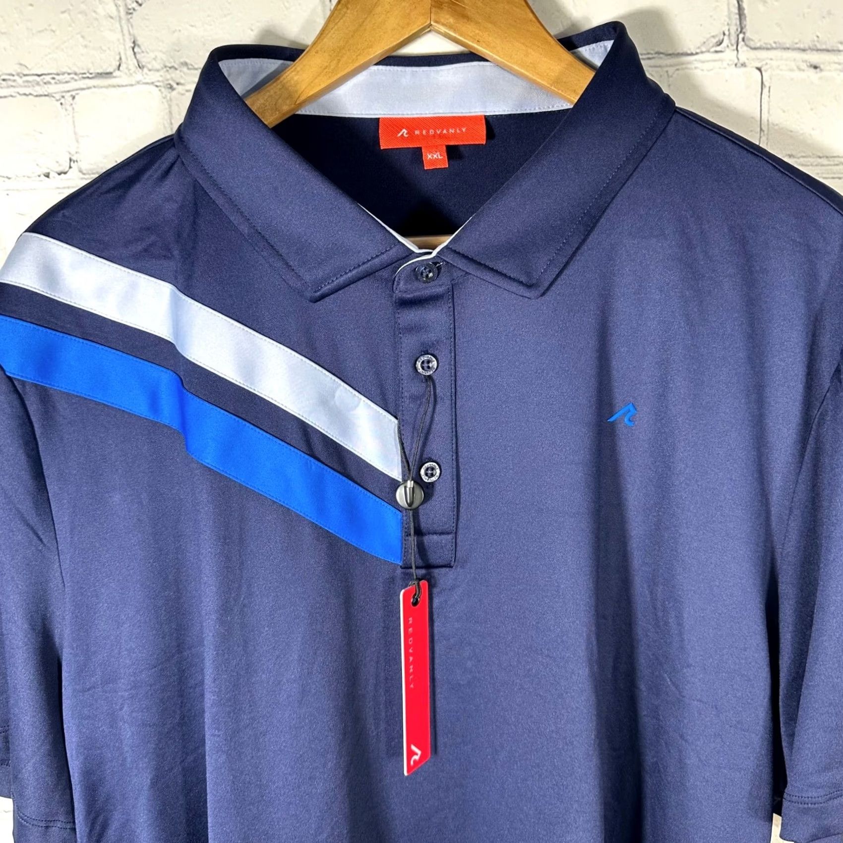 Vintage REDVANLY Westin Polo Shirt Midnight Navy Blue 2XL NEW Polo Shirt Athletic Golf Casual Mens Size US XXL / EU 58 / 5 - 2 Thumbnail