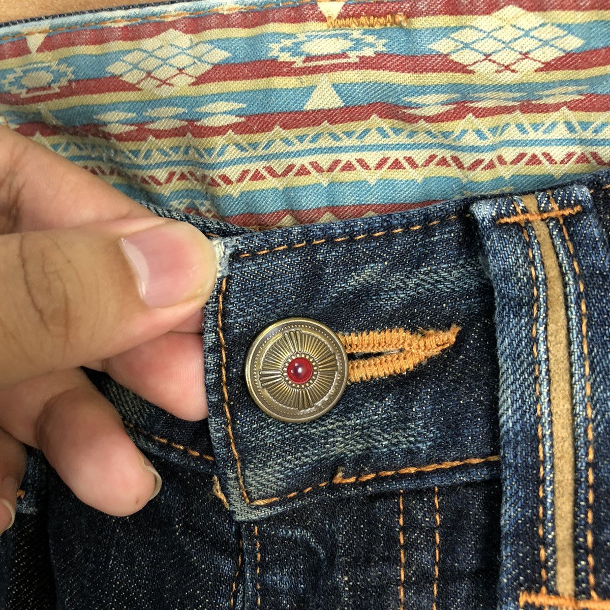 Edwin Edwin faded Blue Denim jeans Pants #7597 Size US 33 - 21 Thumbnail