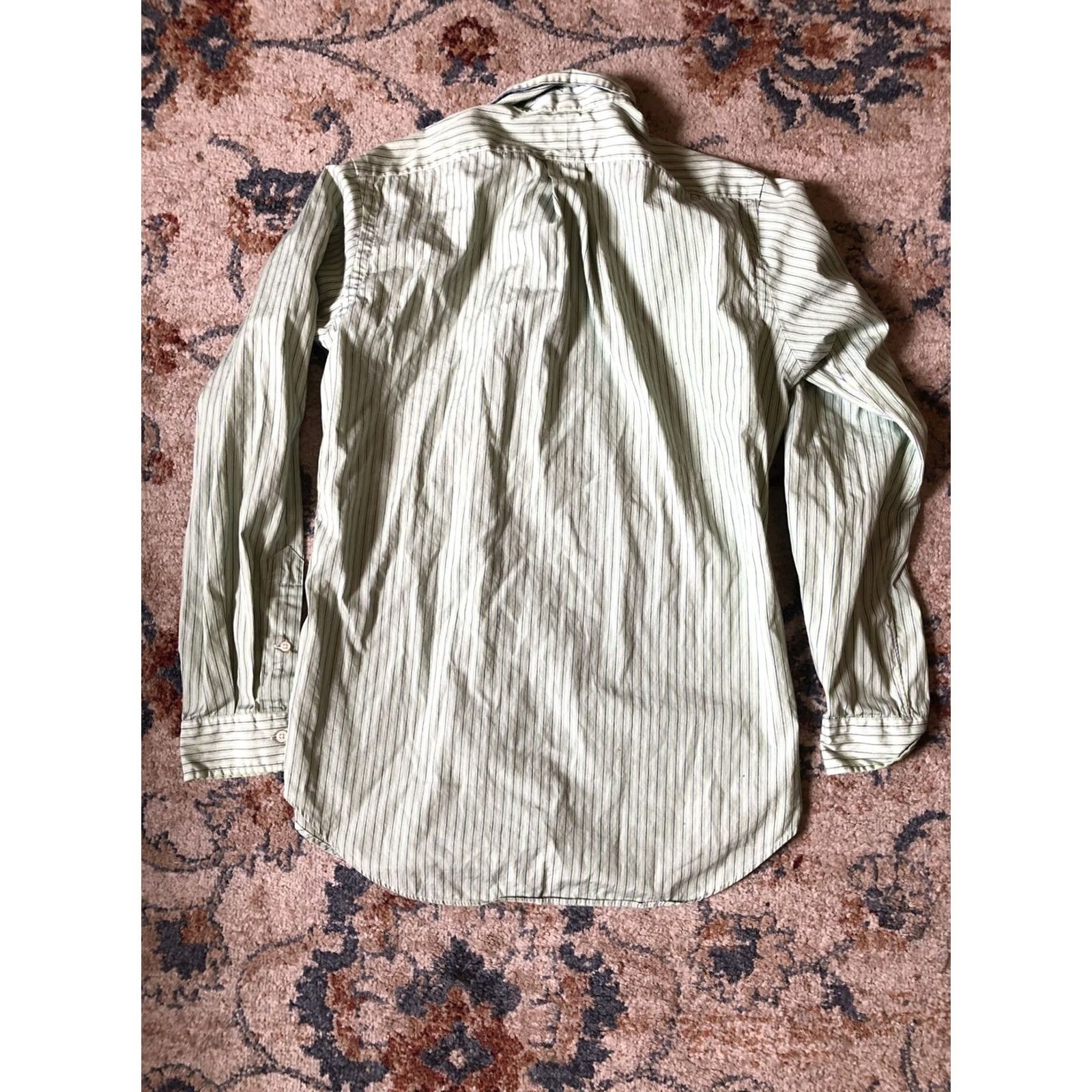 Ralph Lauren Ralph Lauren Men's Classic Fit Oxford Button-down Shirt 15 Green Striped Collar Button-Down Long Sleeve Size US M / EU 48-50 / 2 - 8 Thumbnail