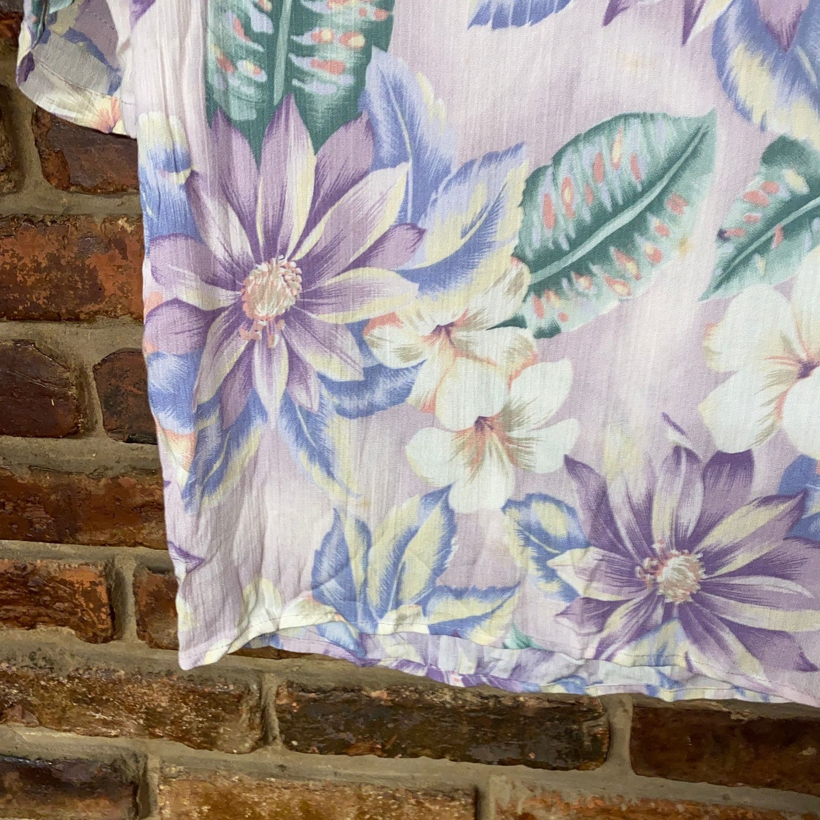 Other Jaclyn Smith Purple Floral Blouse Shoulder Pads Medium Size M / US 6-8 / IT 42-44 - 3 Thumbnail