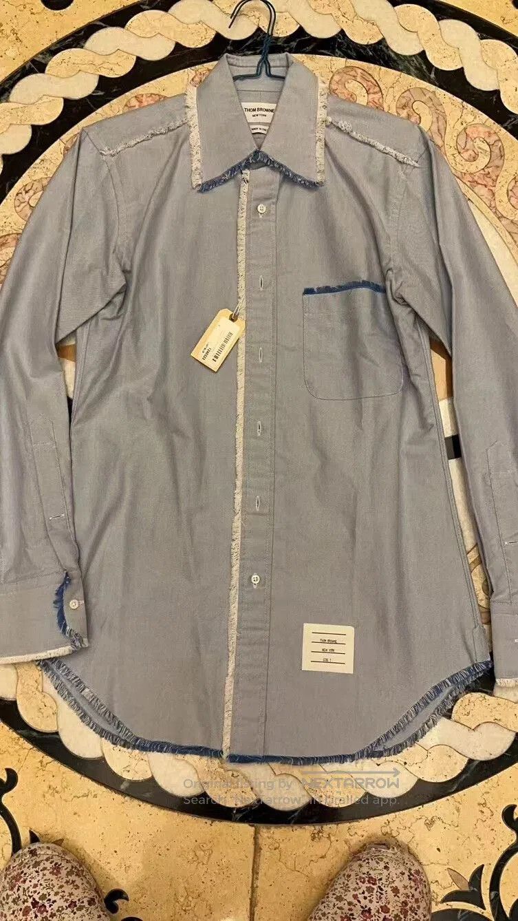 Thom Browne thom browne frayed edge shirt size 2. Size US S / EU 44-46 / 1 - 1 Thumbnail