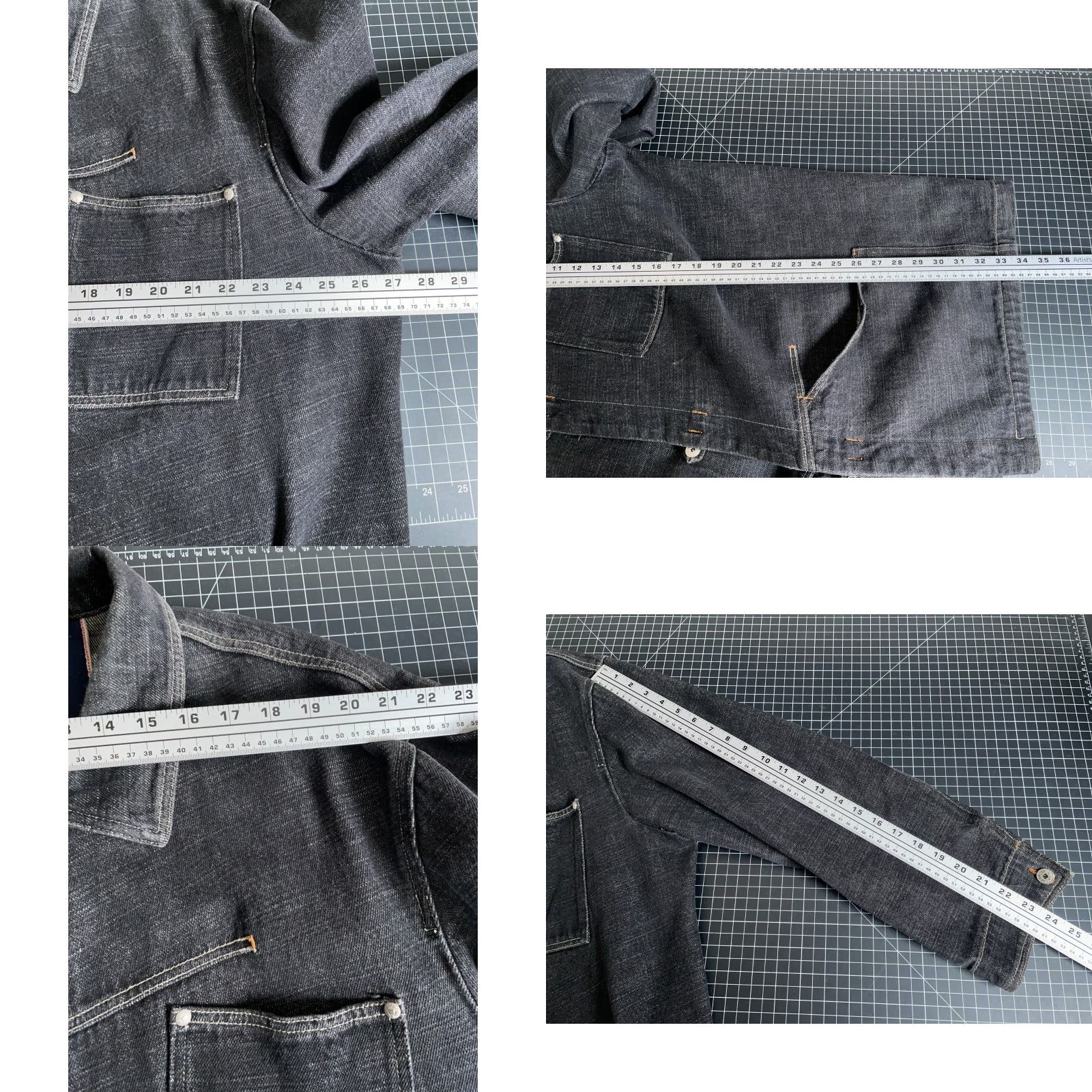 Vintage VINTAGE Girbaud Denim Jacket 2 Piece Set Men XL Black Denim Jacket Jeans Set Hip Hop Retro 90s Mens XL Black Size US 36 / EU 52 - 8 Thumbnail