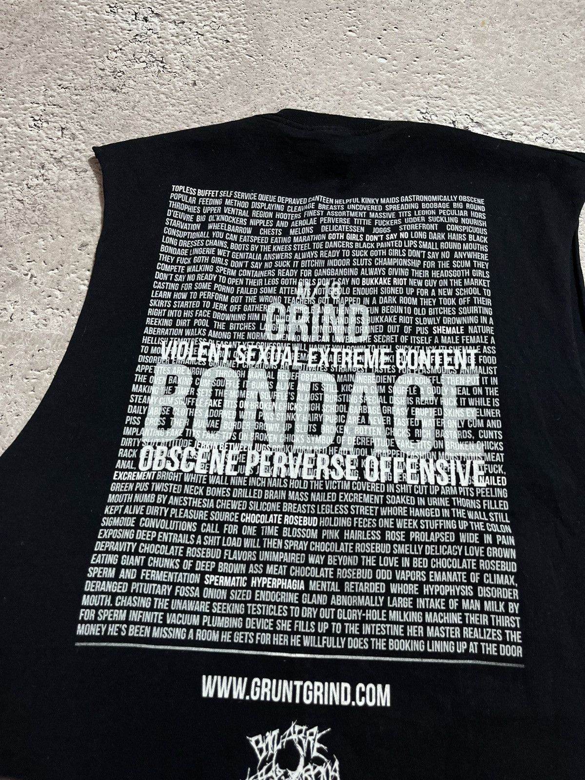 Band Tees Grunt Grind sleeveless tank top Size US XL / EU 56 / 4 - 7 Thumbnail