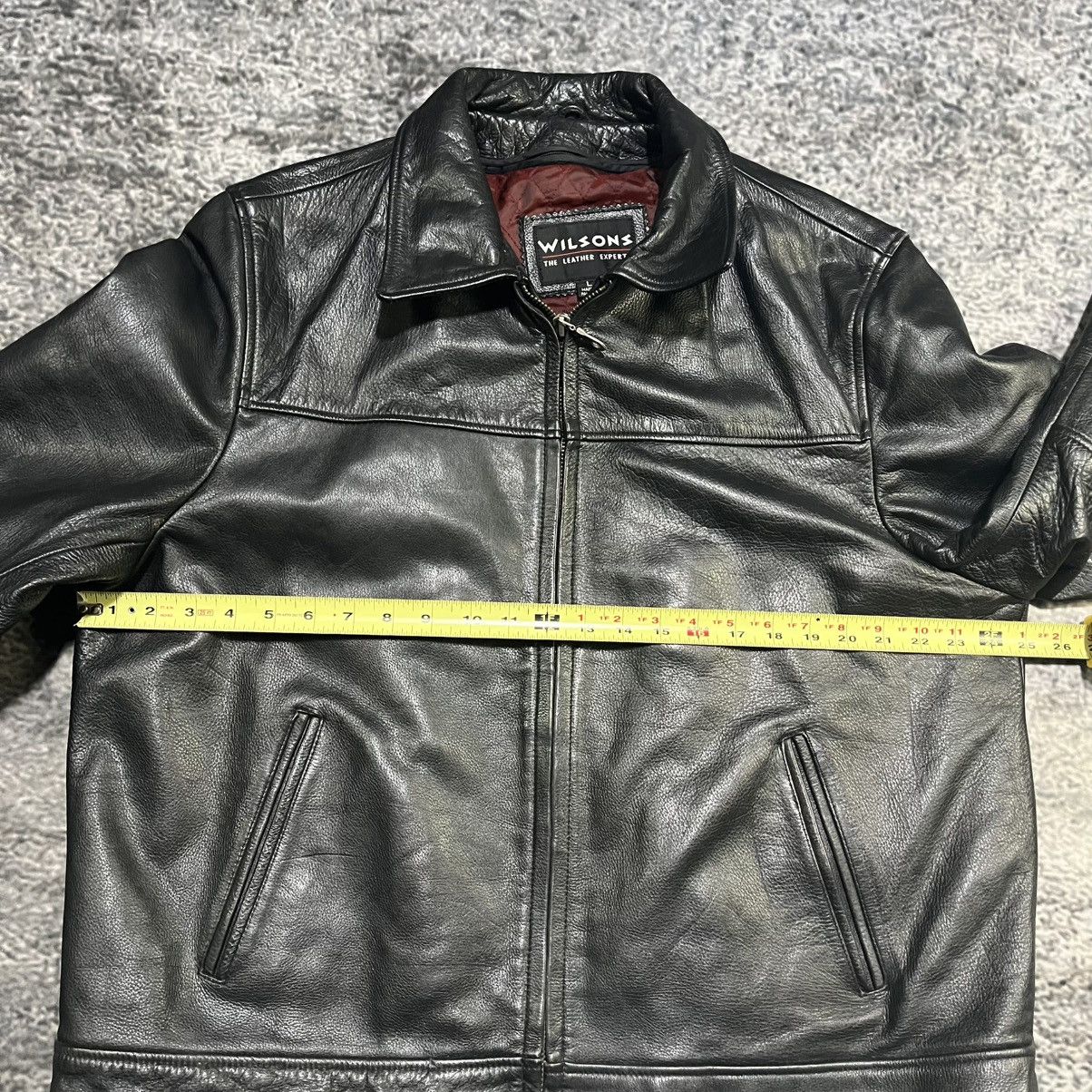 Wilsons Leather VINTAGE 90s WILSON LEATHER JACKET FULL ZIP BLACK SIZE LARGE Size US L / EU 52-54 / 3 - 12 Thumbnail