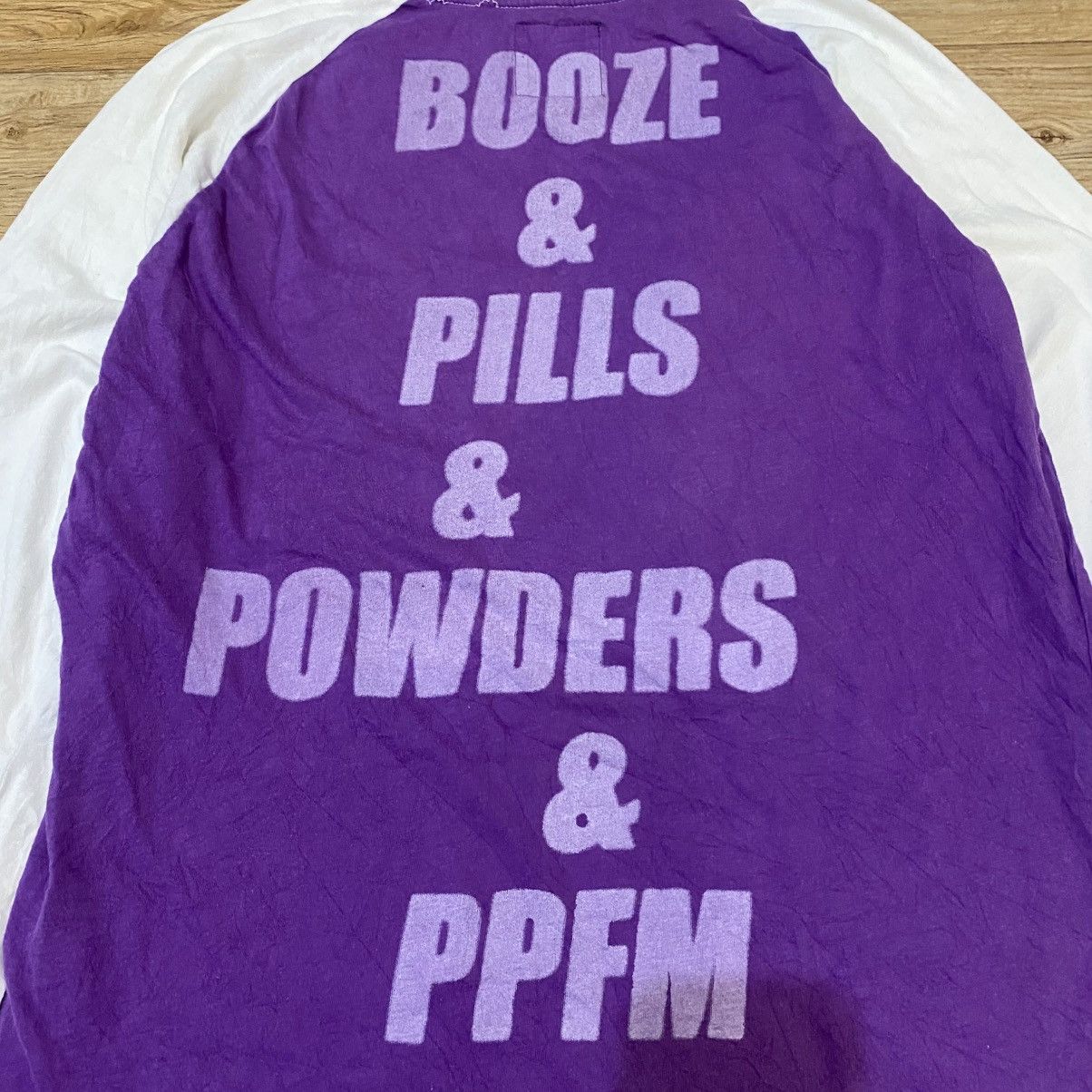 PPFM 2000s PPFM Booze Pills Powders Graphic Raglan Tee Size US M / EU 48-50 / 2 - 9 Thumbnail