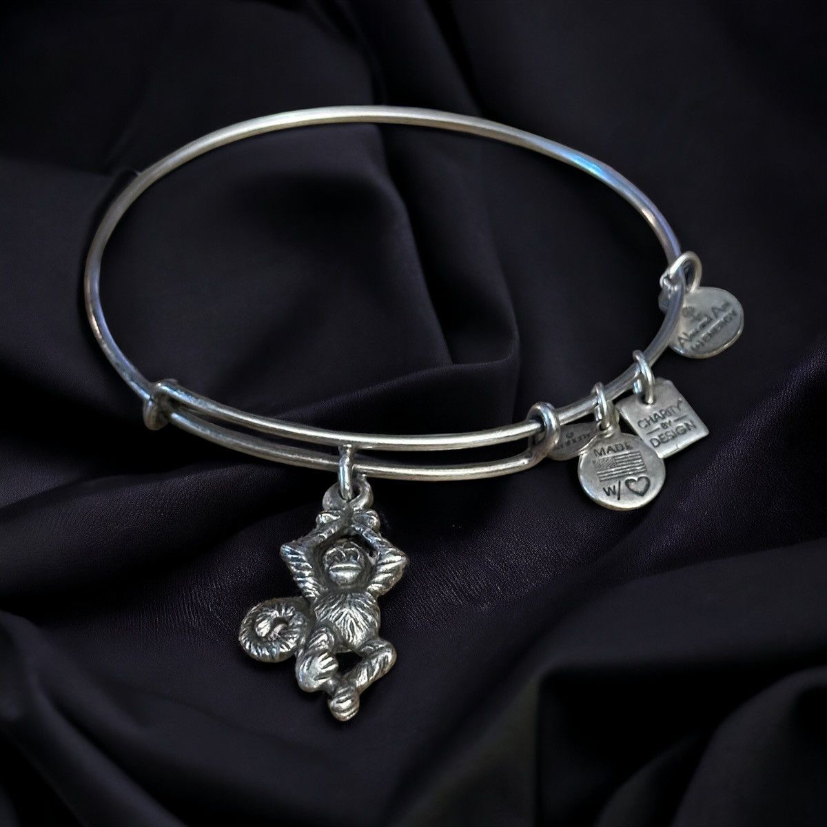 Other Alex and Ani monkey adjustable bangle charm bracelet Size ONE SIZE - 1 Thumbnail