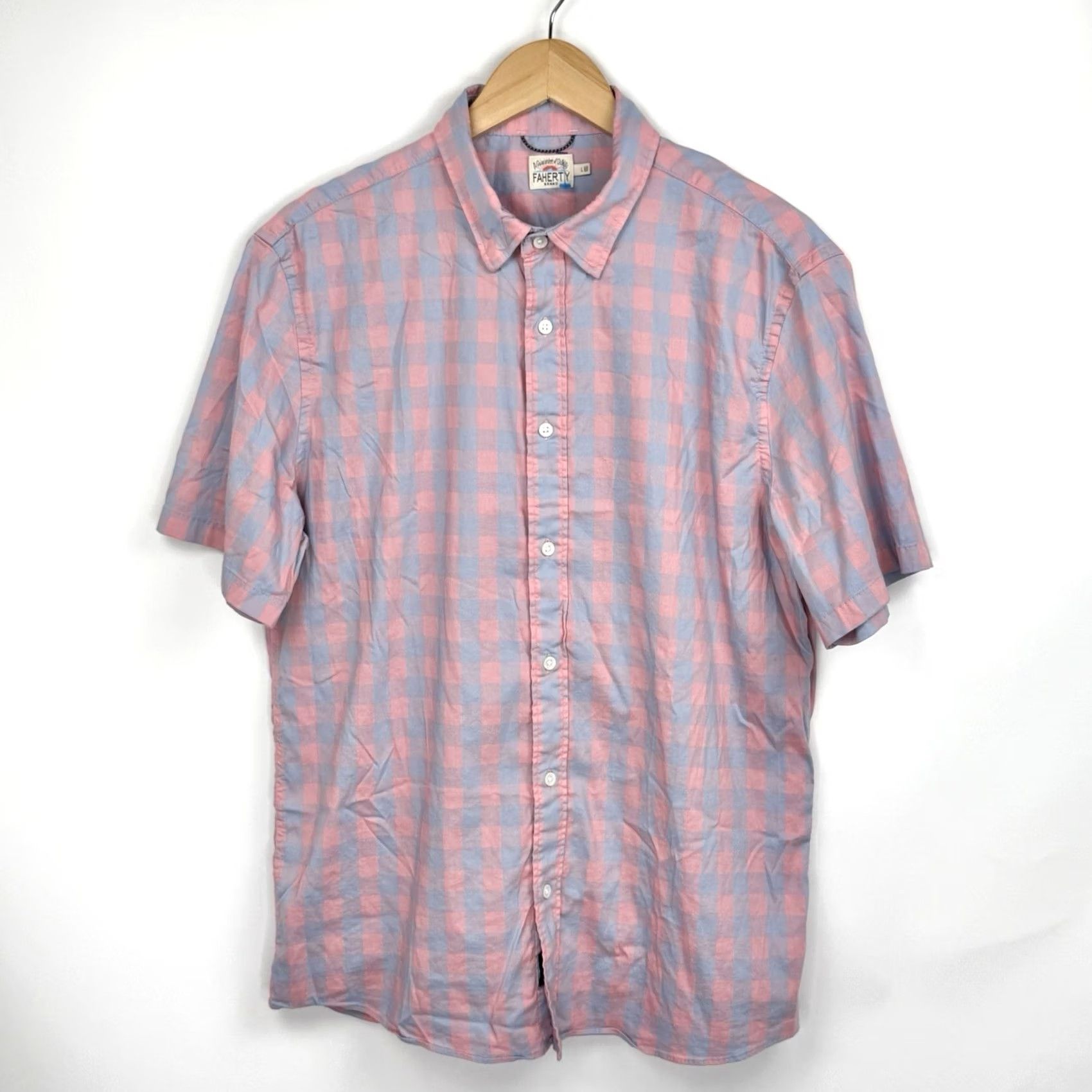 Faherty Faherty Shirt Mens Large The Movement Short Sleeve Button Up Plaid Preppy Shirt Size US L / EU 52-54 / 3 - 2 Thumbnail
