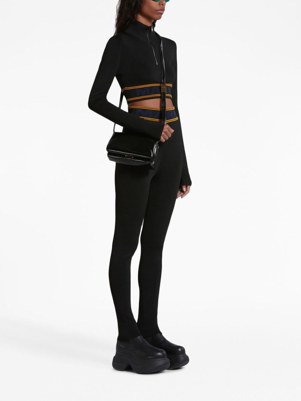 Marni o1w1db10824 Turtleneck Knit Sweater in Black Size L / US 10 / IT 46 - 3 Thumbnail