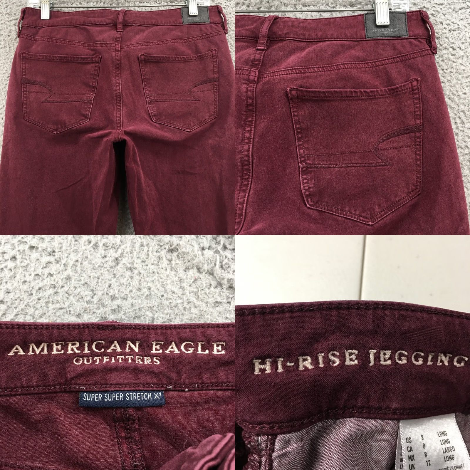 American Eagle Outfitters American Eagle Outfitters Hi-Rise Jegging Jeans Womens 8 Red Button Stretch Zip Adult Regular Size 8 Denim Warm Season 4-Pocket Size 30" / US 8 / IT 44 - 9 Thumbnail