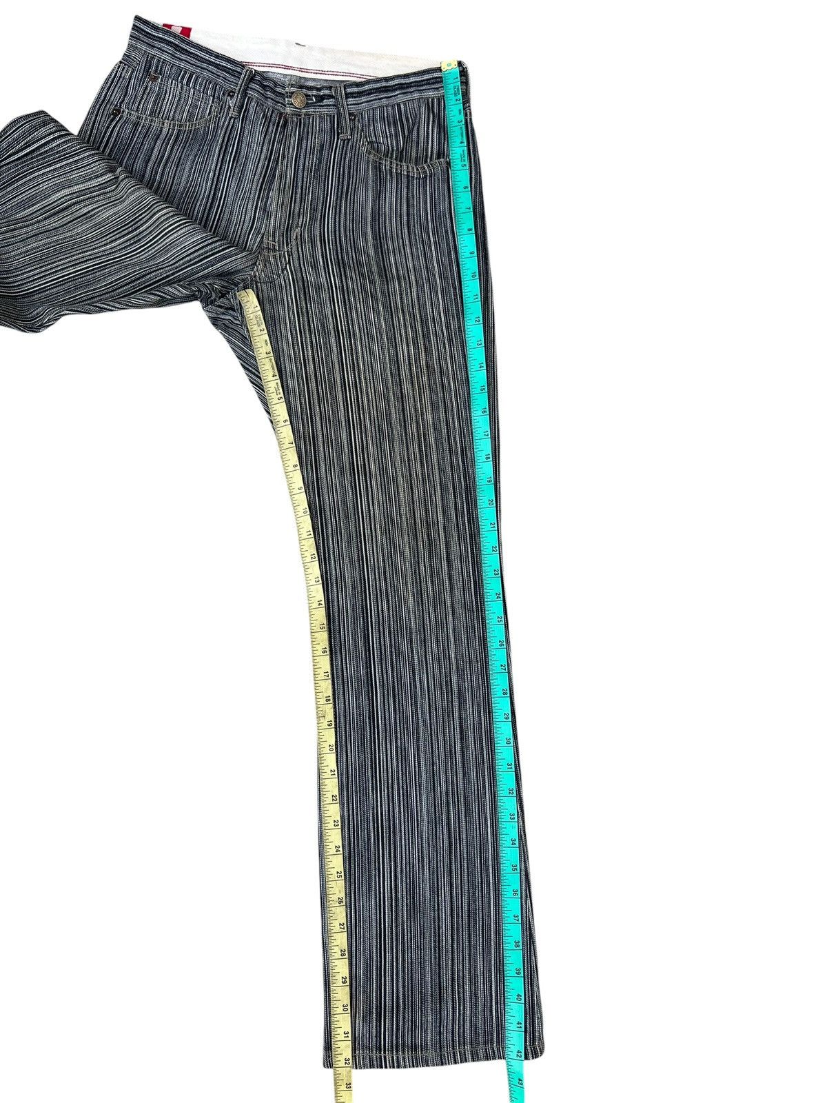 Schlussel BLUE WAY Japan Striped Flare Jeans Size US 30 / EU 46 - 6 Thumbnail