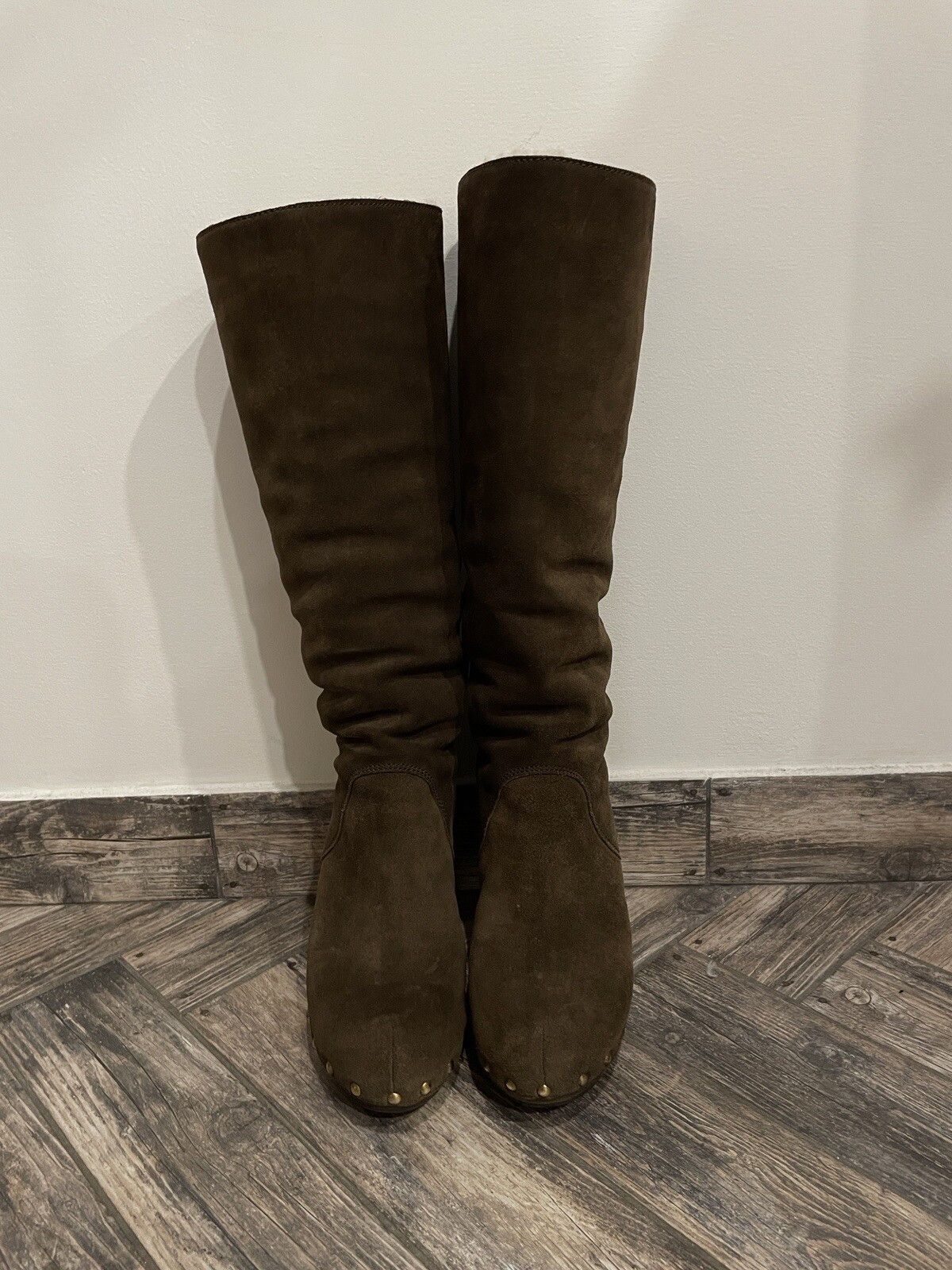 Dolce & Gabbana D&G Dolce & Gabbana High Heel Boots Suede Leather Shearling Size US 7 / IT 37 - 21 Thumbnail