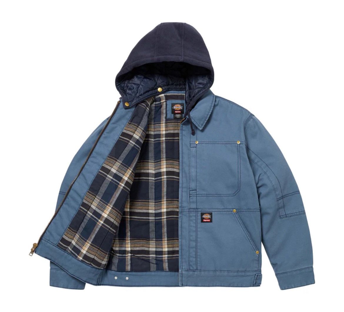 Dickies × Supreme Supreme Dickies Light Blue Hooded Work Jacket Size US M / EU 48-50 / 2 - 3 Thumbnail