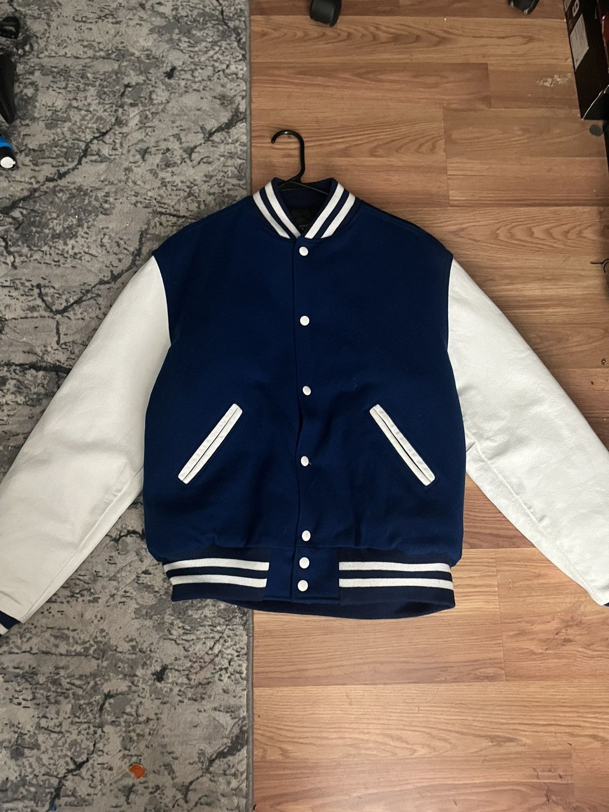 image of Vintage Holloway Varsity Jacket in Blue, Men's (Size Medium)