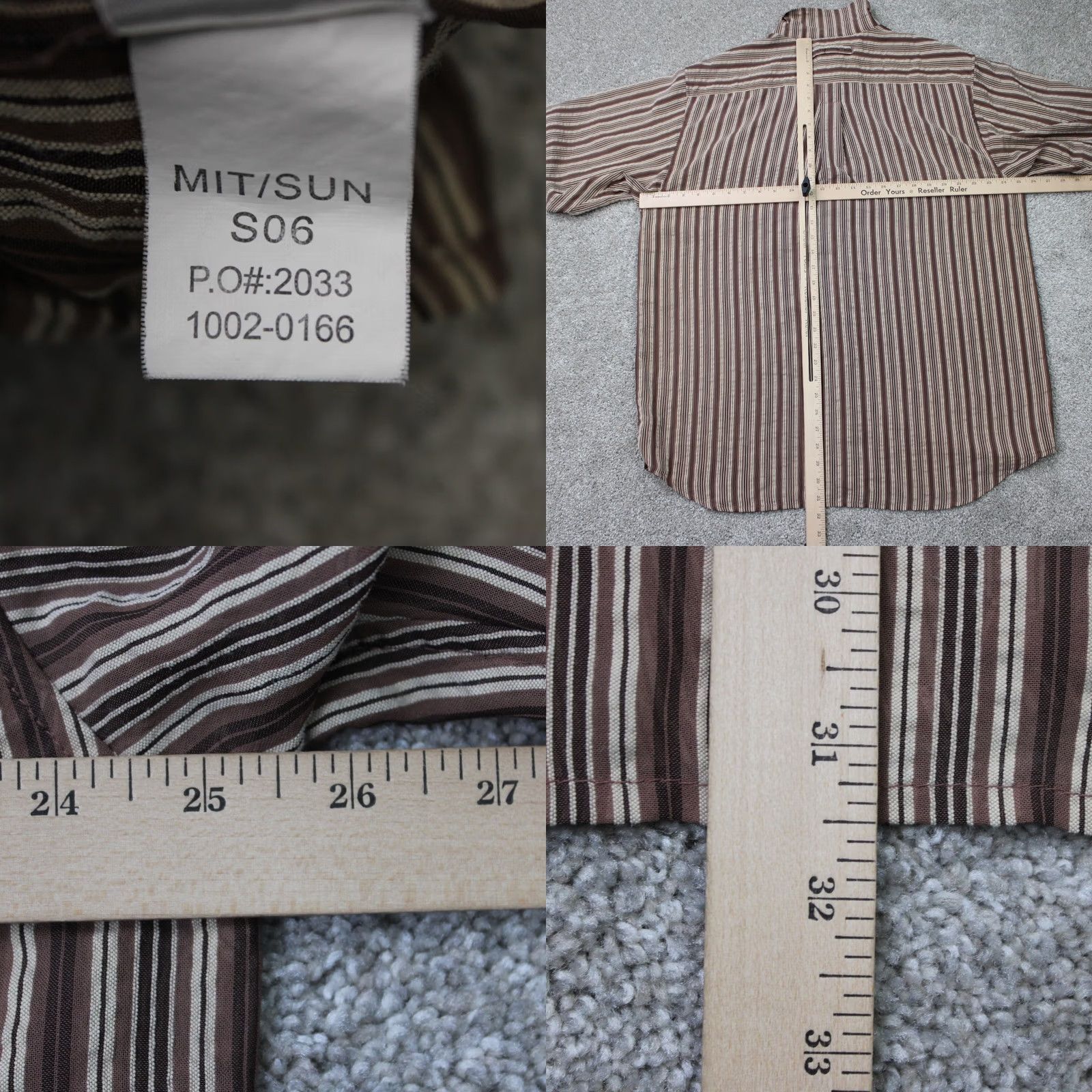 ExOfficio ExOfficio Shirt Mens XL Striped Brown/Tan Short Sleeve Button-Up Casual, Travel, Workwear, All Seasons, Breathable, Pockets Size US XL / EU 56 / 4 - 8 Thumbnail