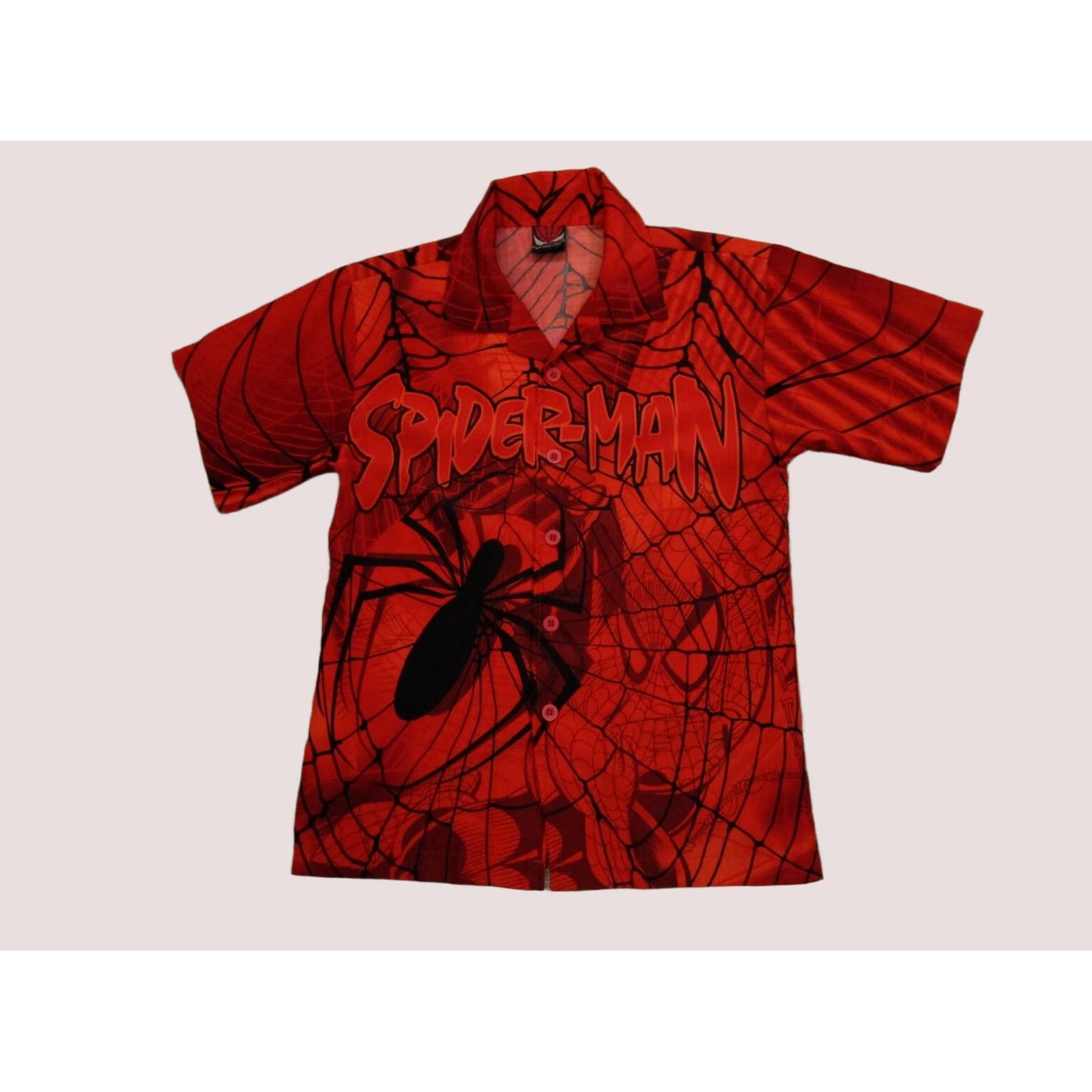 Vintage VINTAGE Spider-Man Shirt Men S Red All Over Print AOP Y2K Short Sleeve Brand: Spiderman Size US S / EU 44-46 / 1 - 1 Thumbnail