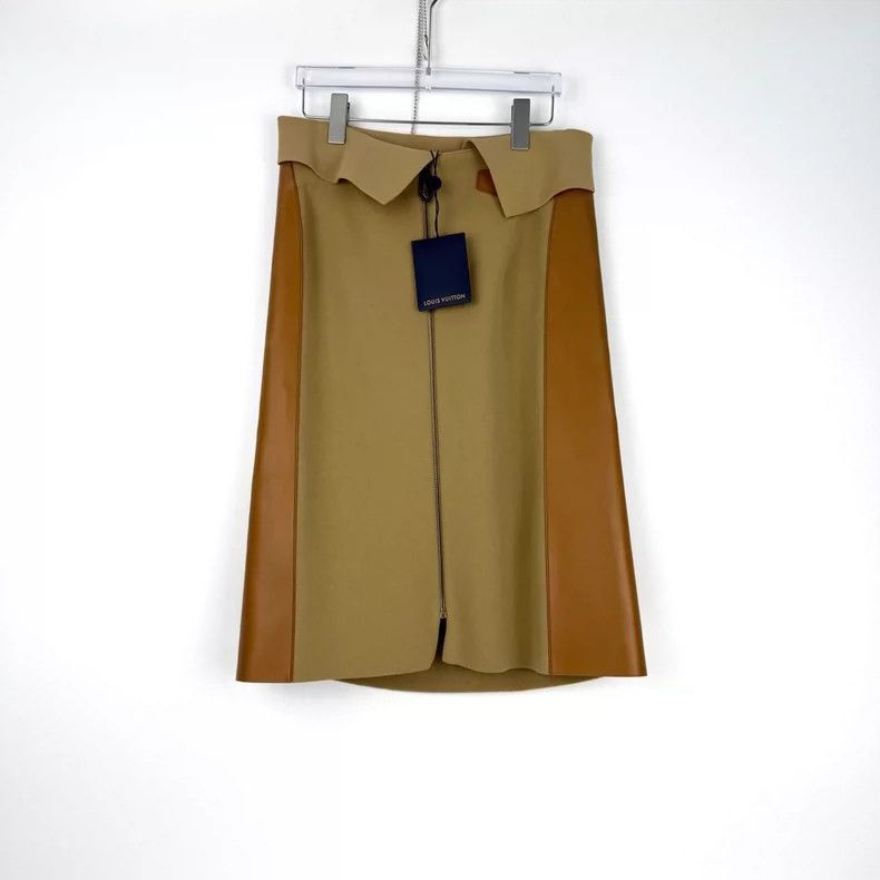 Louis Vuitton Louis Vuitton size m Camel Leather Label Leather Patchwork Size 25" / US 0 / IT 36 - 3 Thumbnail