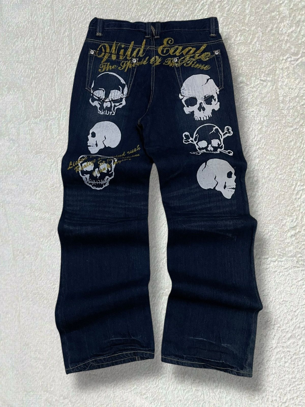 Hysteric Glamour Vintage 90s Japan Designer Wild Eagle Skull Affliction Denim Size US 28 / EU 44 - 1 Thumbnail