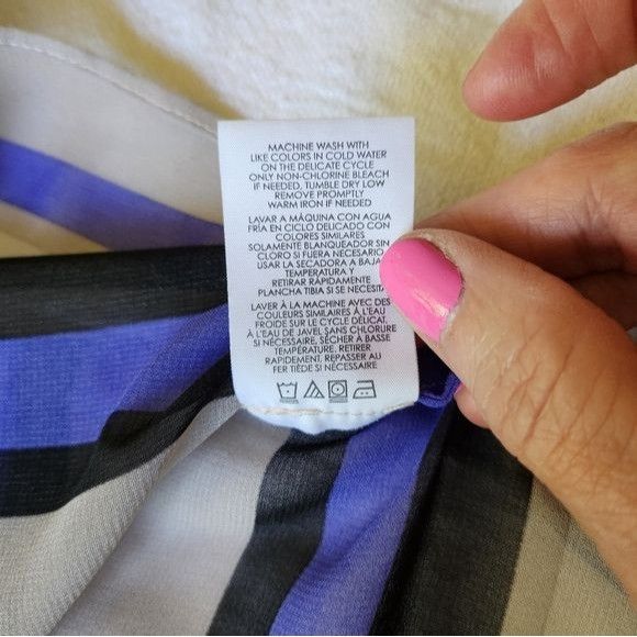 Designer Cabi Sleeveless Horizon Stripe Calligraphy Brush Underline V Size M / US 6-8 / IT 42-44 - 10 Thumbnail