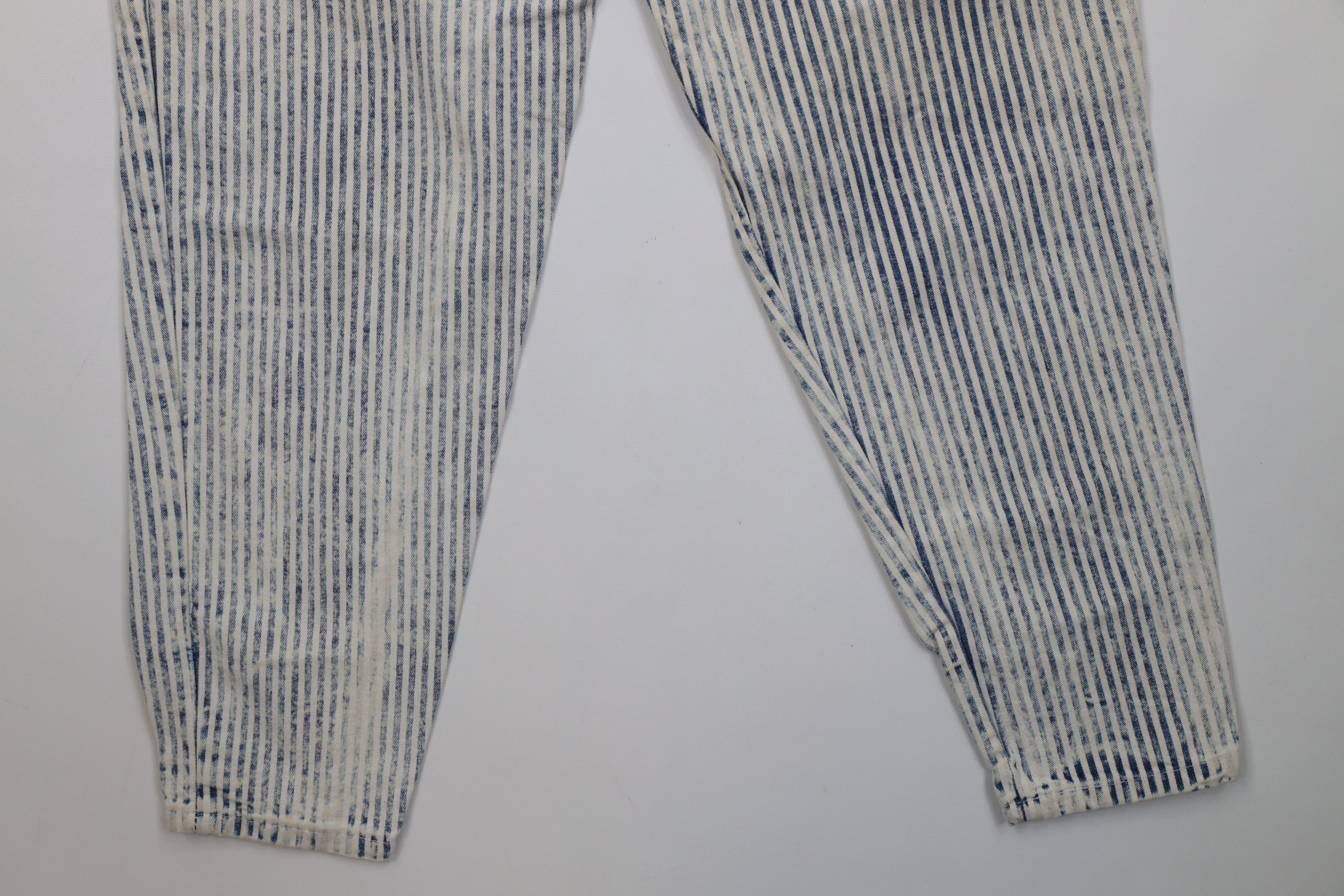 Vintage Vintage 90s Streetwear Hickory Striped Tapered Leg Jeans Size 26" / US 2 / IT 38 - 12 Thumbnail