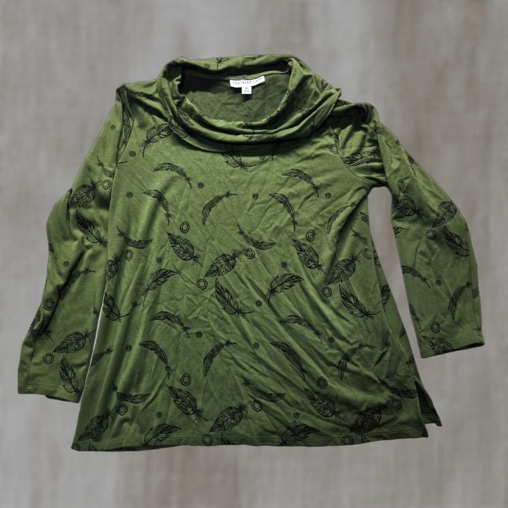 Vintage VINTAGE Southern Lady Shirt Long Sleeve Turtleneck Women M Green 90s Theme Mens Womens? Size M / US 6-8 / IT 42-44 - 1 Thumbnail