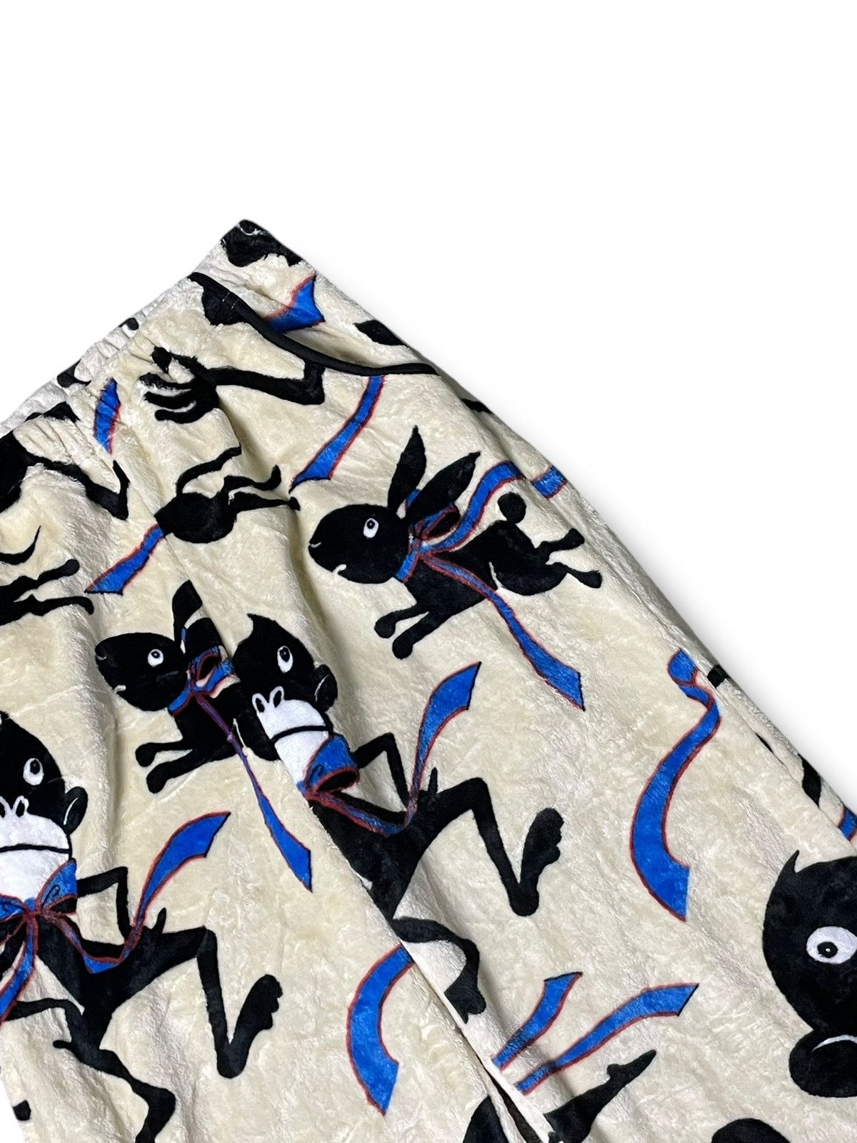 Japanese Brand × Vintage Japanese Brand Monkey Printed Fleece Pants (87) Size US 26 / EU 42 - 8 Thumbnail