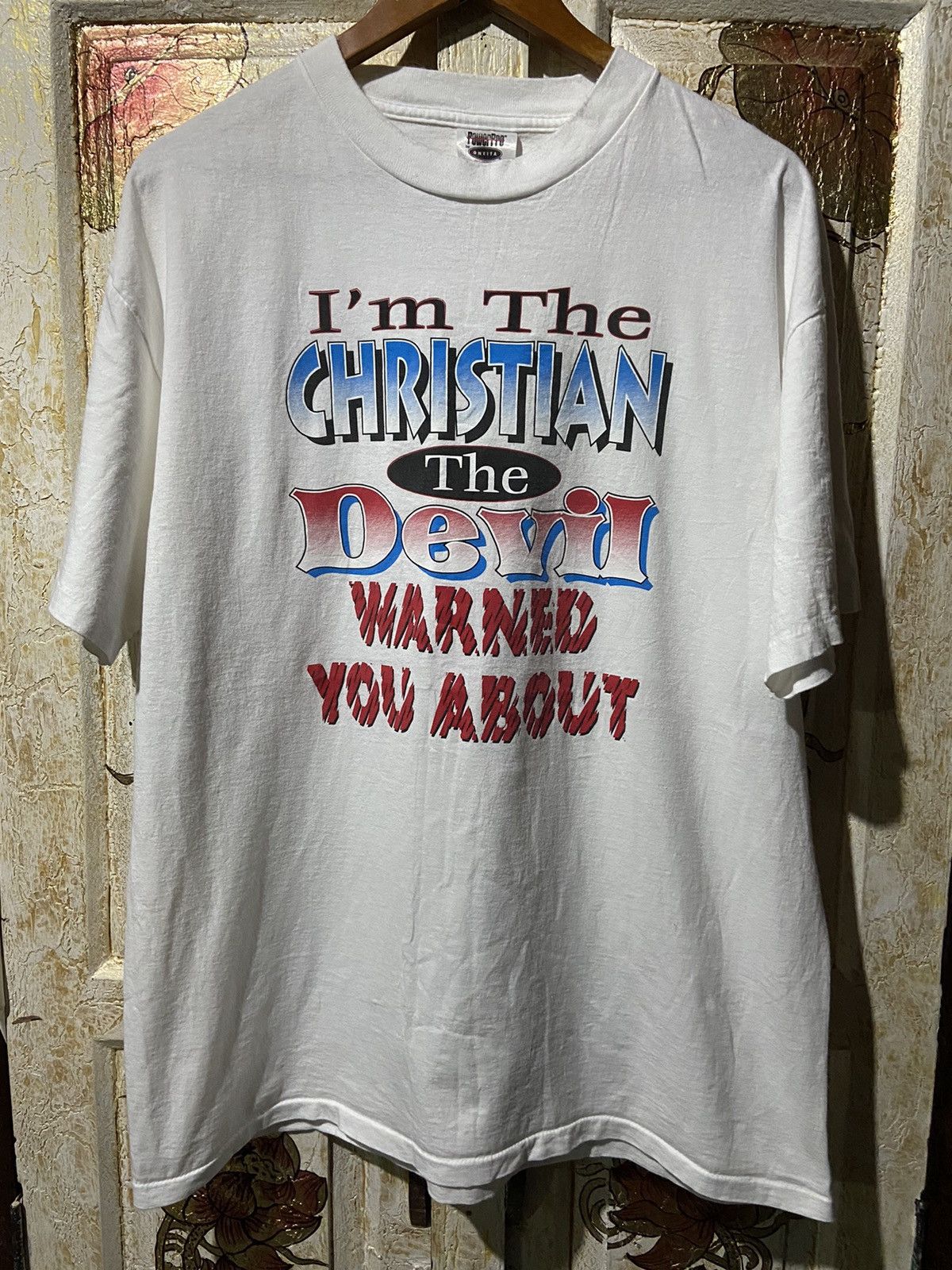 Vintage vintage i’m the christian the devil waned you about size XL Size US XL / EU 56 / 4 - 1 Thumbnail