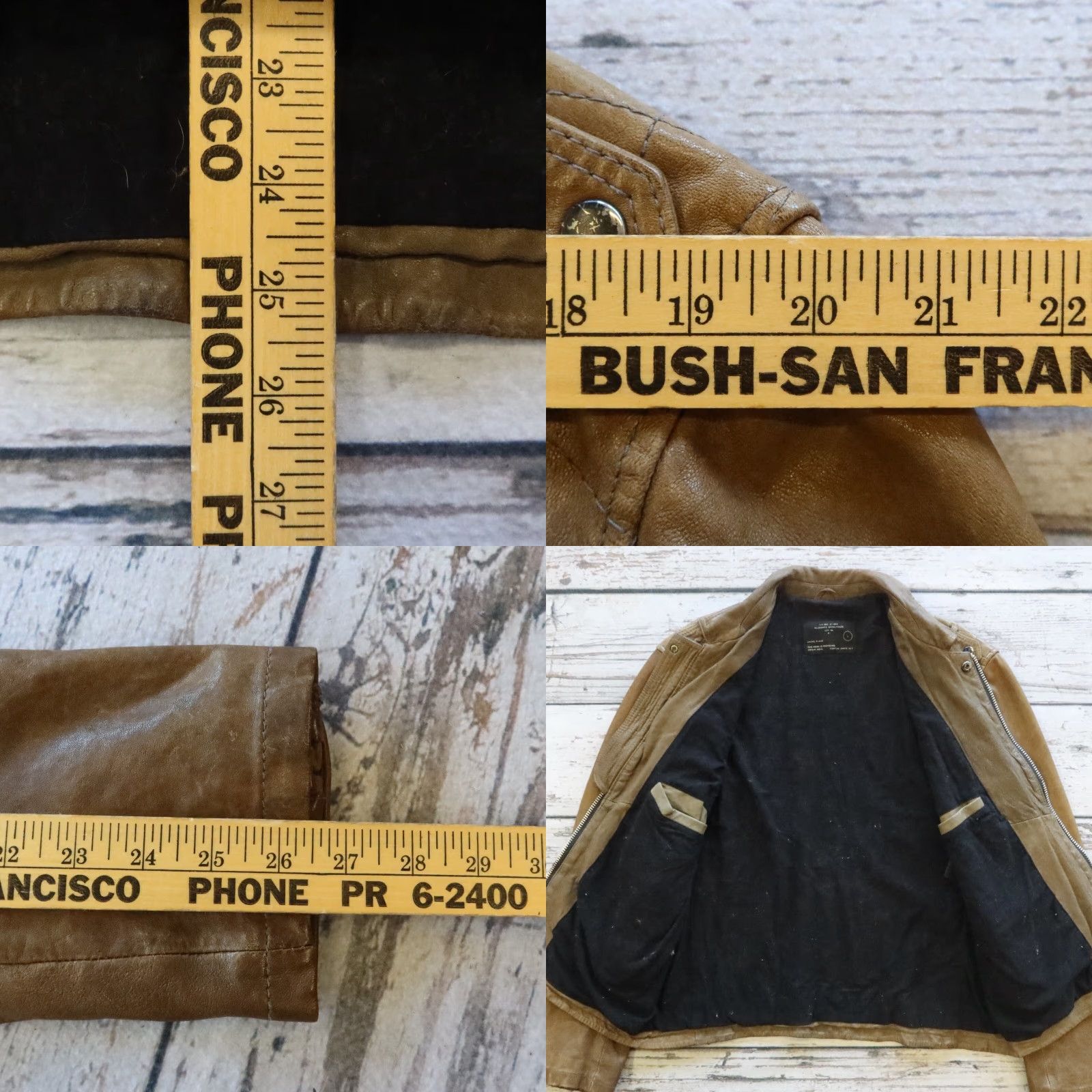 Allsaints All Saints Spitalfields Leather Jacket Men L Brown Motorcycle Jacket Size US L / EU 52-54 / 3 - 8 Thumbnail