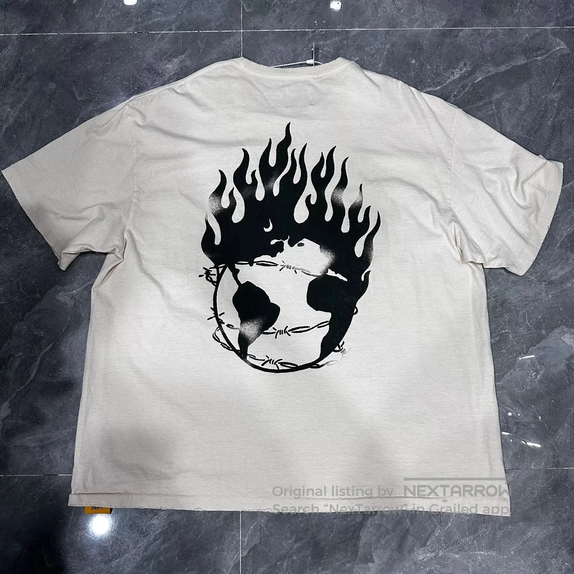 Gallery Dept. Gallery Dept Virus Skull Distressed Short Sleeve. Size US XXL / EU 58 / 5 - 2 Thumbnail