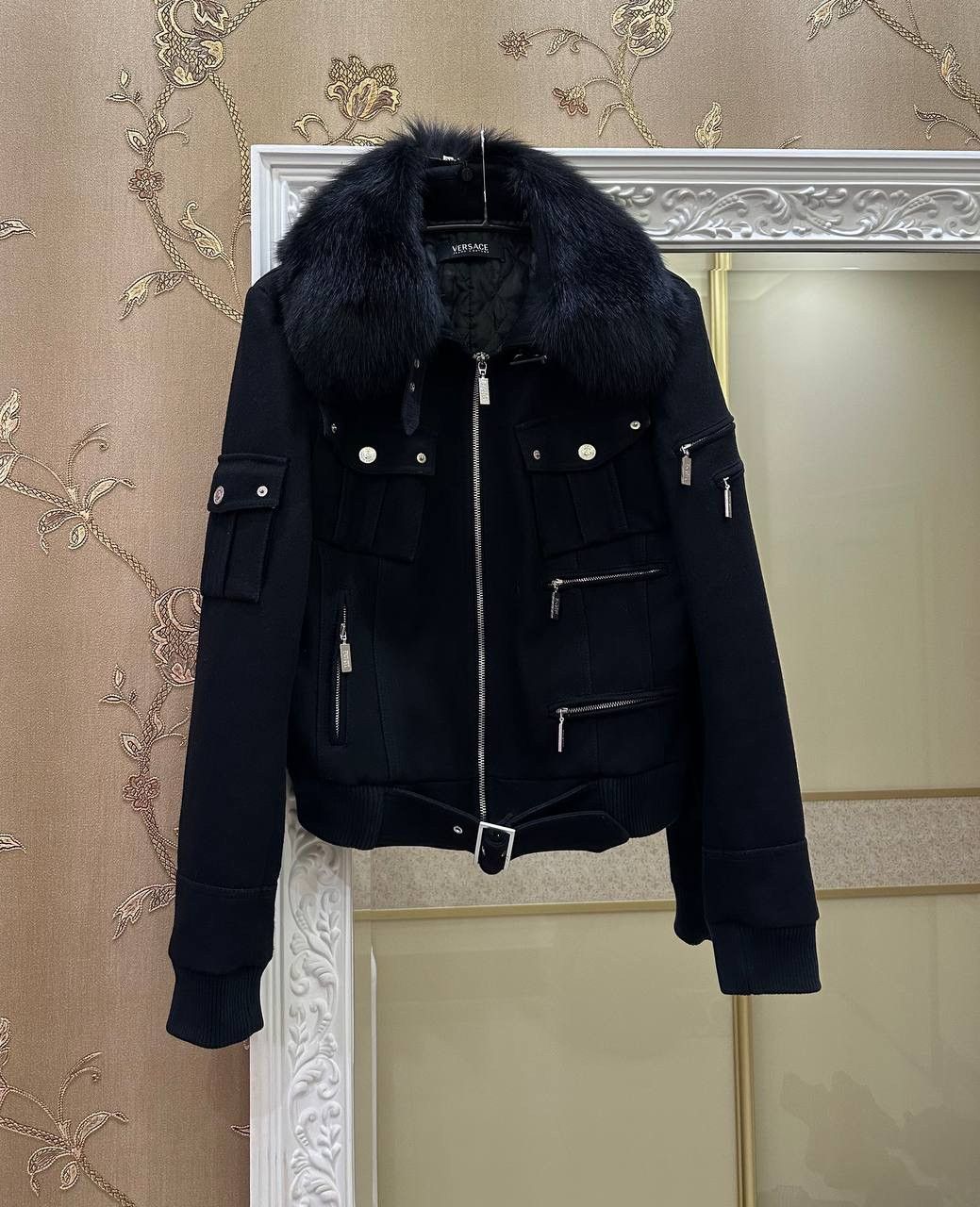 Versace Jeans Couture Versace Jeans Couture Bomber Wool Black Runway Women Size S Size S / US 4 / IT 40 - 1 Thumbnail