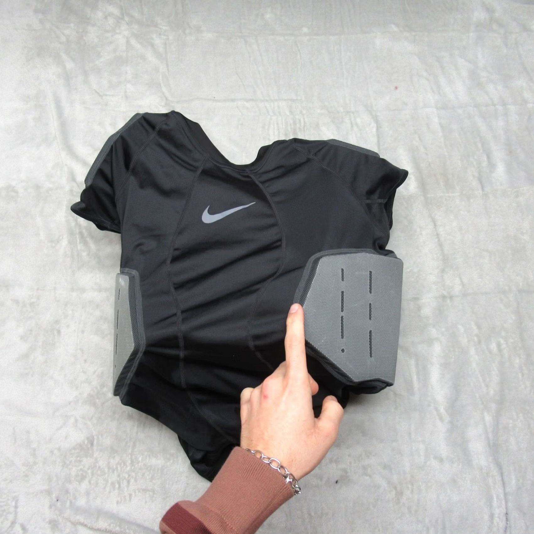 Nike Nike Pro Hyperstrong Shirt Mens M Black Padded Compression Football Short Sleeve Crew Neck Athletic Size US M / EU 48-50 / 2 - 3 Thumbnail