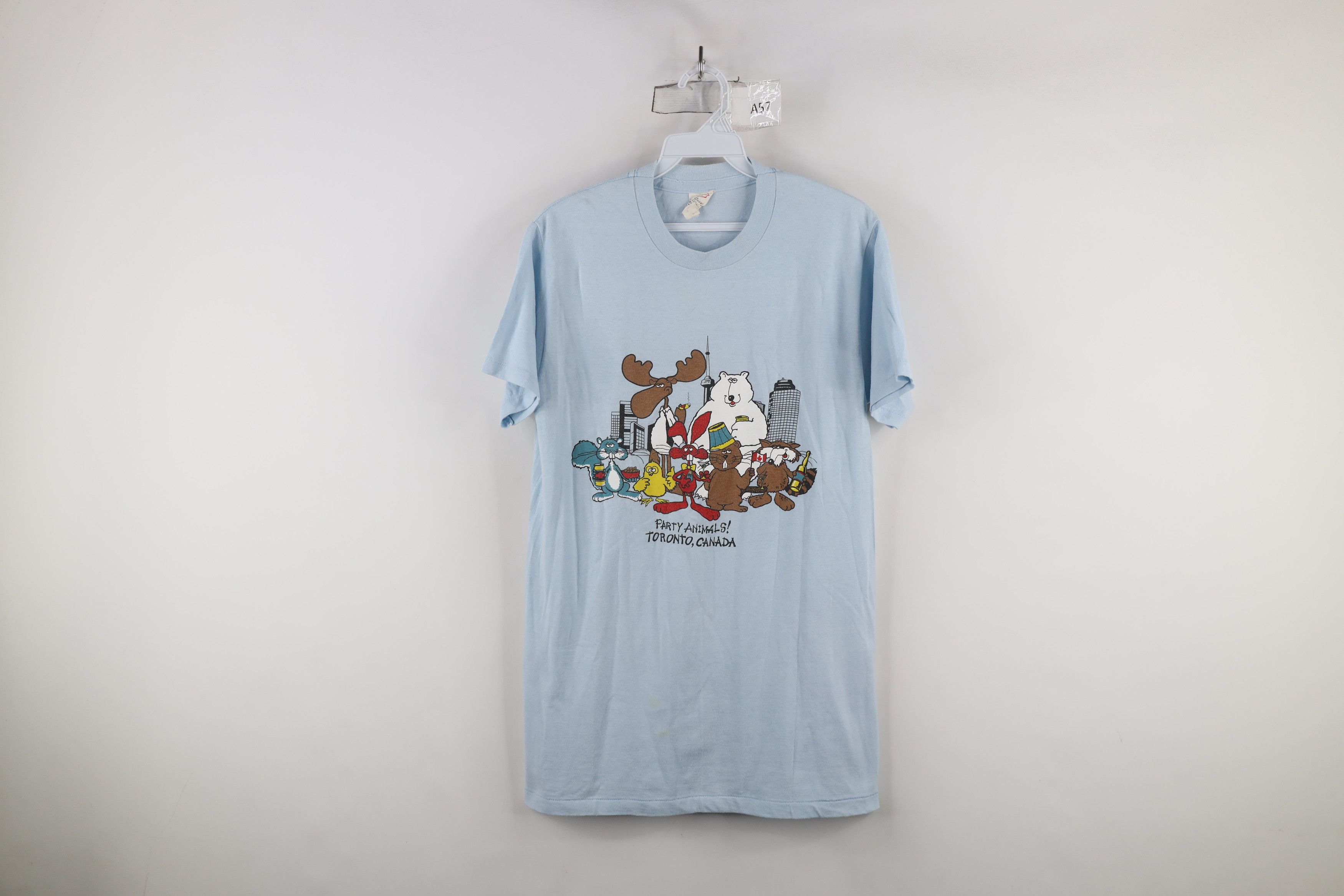 Vintage Vintage 70s 80s Streetwear Party Animals Toronto T-Shirt Size L / US 10 / IT 46 - 1 Thumbnail