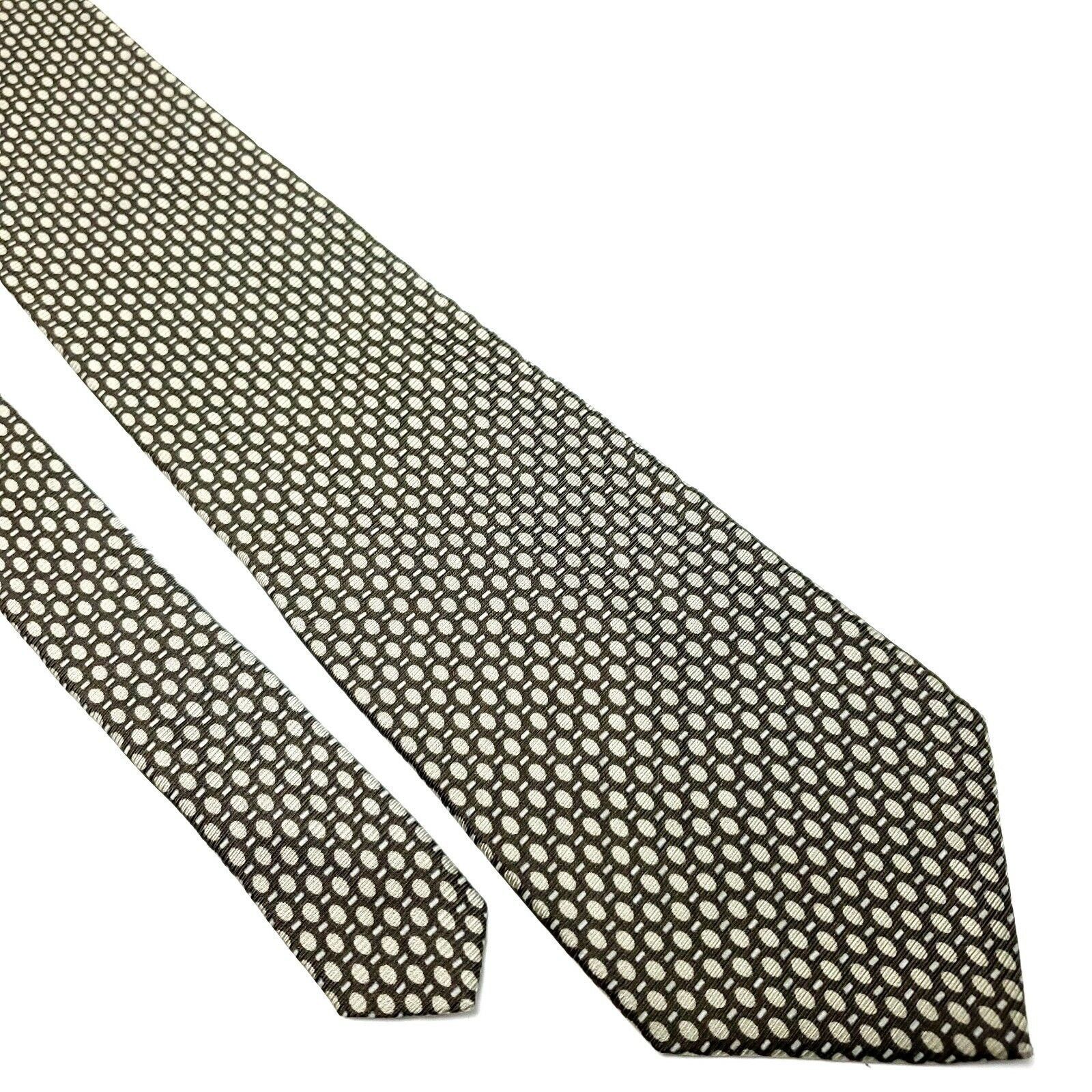 DKNY DKNY Silk Tie Green Print Geometric Size ONE SIZE - 1 Thumbnail