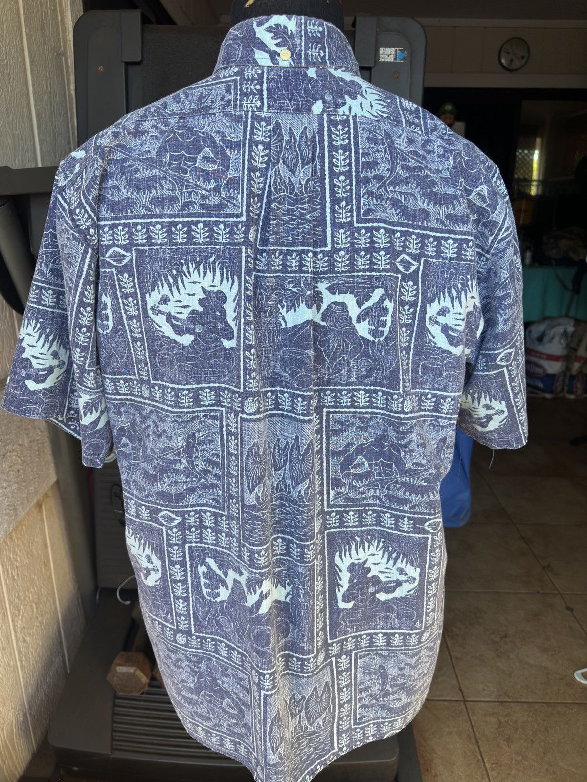 Reyn Spooner PreOwned Reyn Spooner Classic Blue Hawaiian PrintMen's Large Size US L / EU 52-54 / 3 - 2 Thumbnail