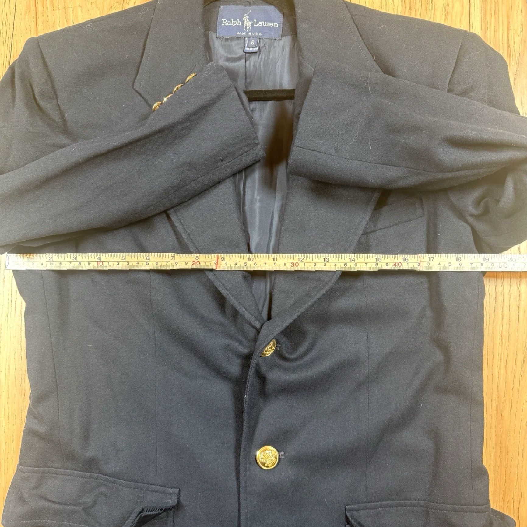 Ralph Lauren VINTAGE Ralph Lauren Wool Blazer Women’s 6 Gold Button USA Made Polo Blazer Overcoat Gold Women USA 6 Mens? Size M / US 6-8 / IT 42-44 - 7 Thumbnail