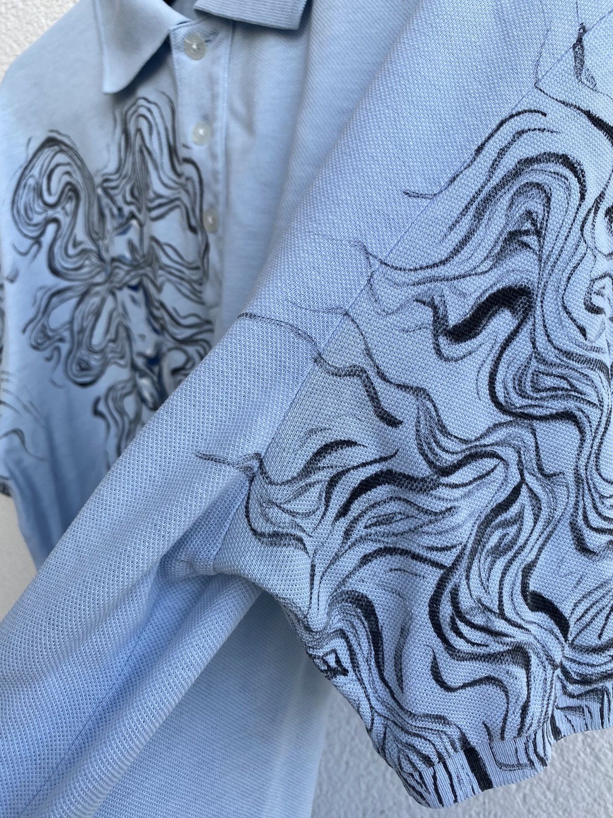 Yves Saint Laurent 1of1 YSL Polo Shirt Art Blue YSL Tee Size US L / EU 52-54 / 3 - 18 Thumbnail