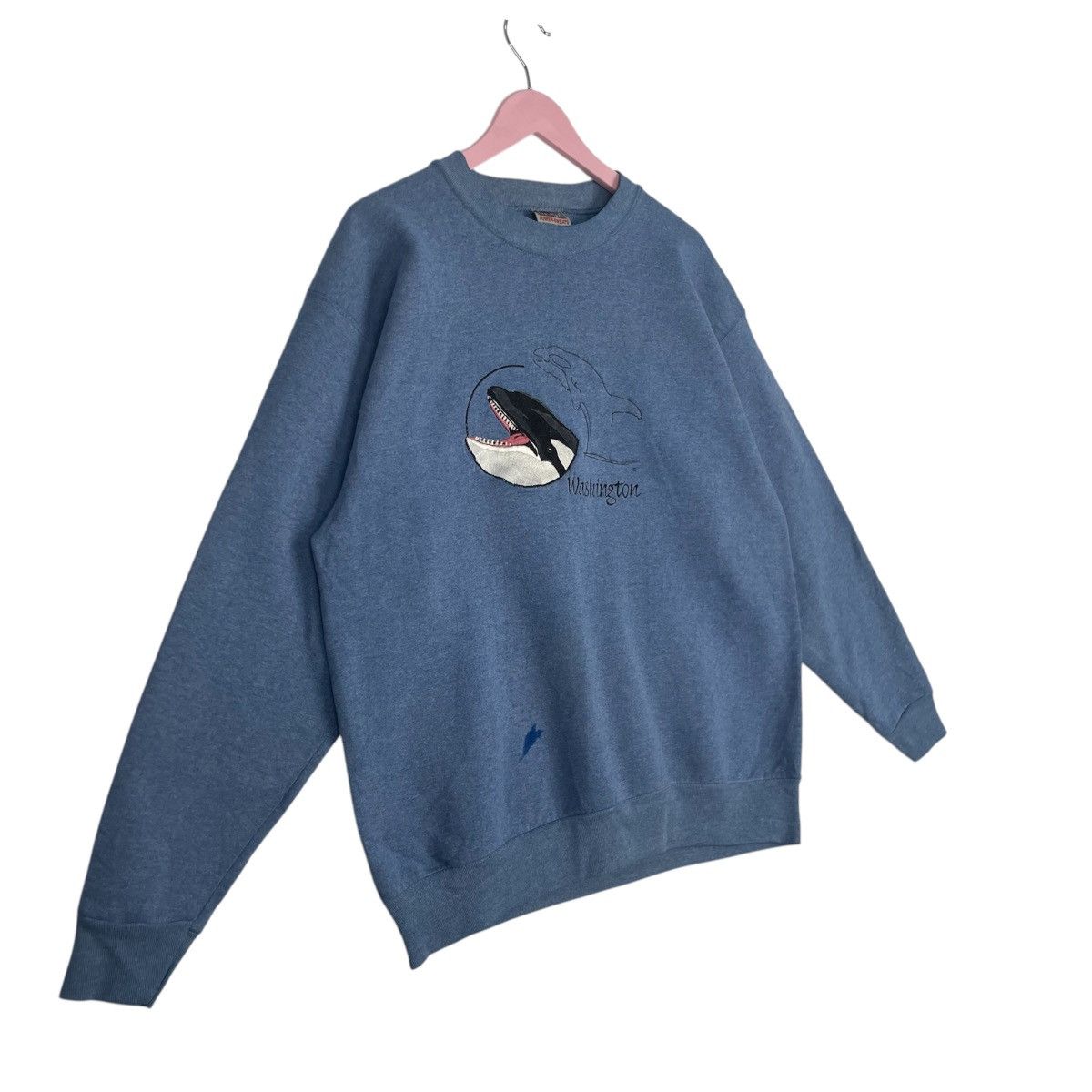 Designer × Vintage Vintage Hoodie/sweater 1990s Washington Whale Theme Crewneck Size US L / EU 52-54 / 3 - 2 Thumbnail