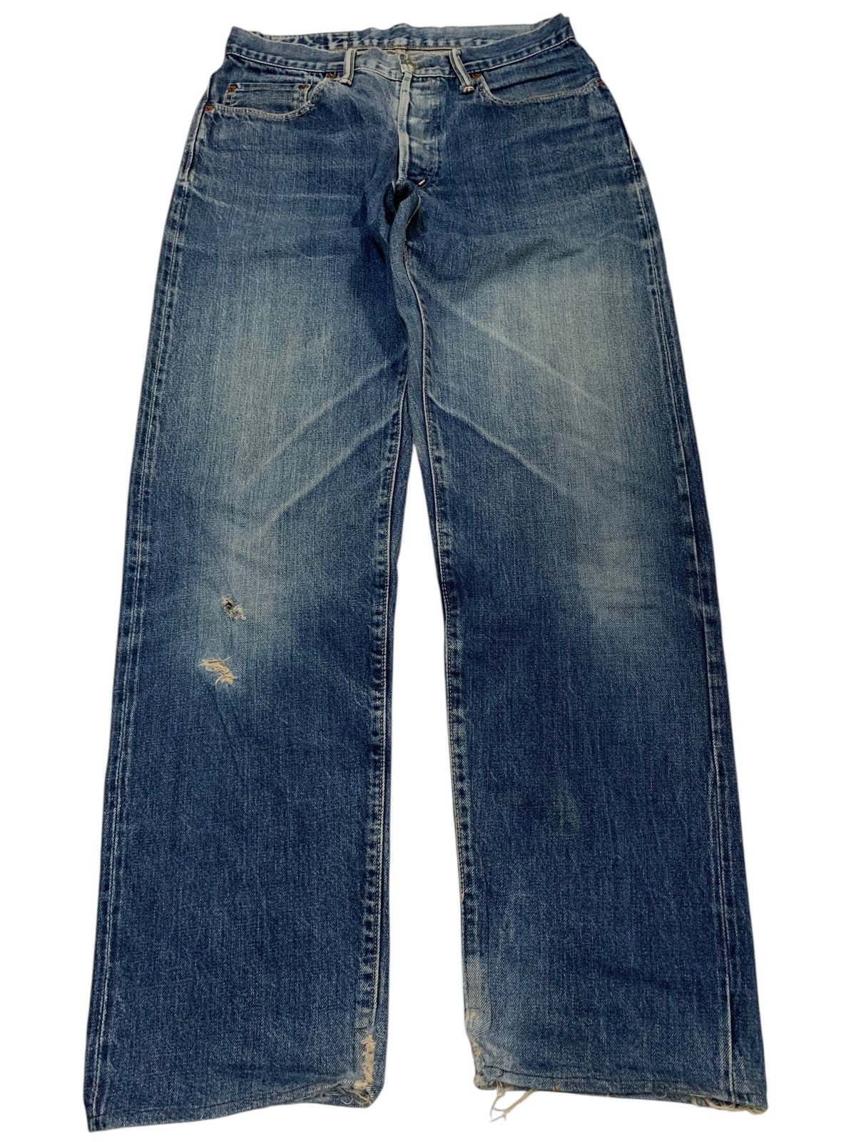 Kapital HR MARKET SELVEDGE BUTTON FLY JAPANESE DISTRESSED DENIM Size US 30 / EU 46 - 2 Thumbnail