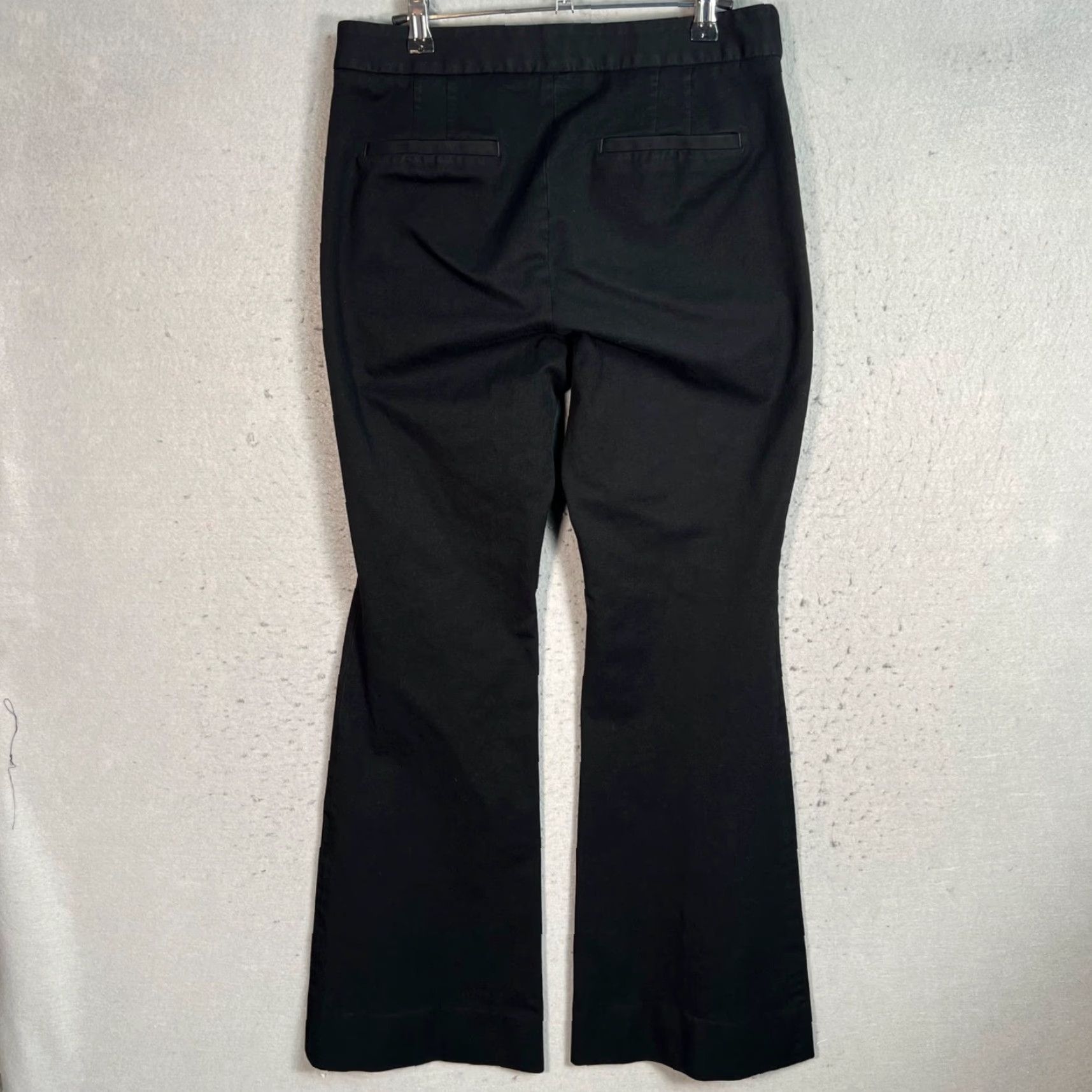 Banana Republic Banana Republic Pants Womens 8 Black Flare Leg Cotton Blend Dress Pants Size 30" / US 8 / IT 44 - 2 Thumbnail