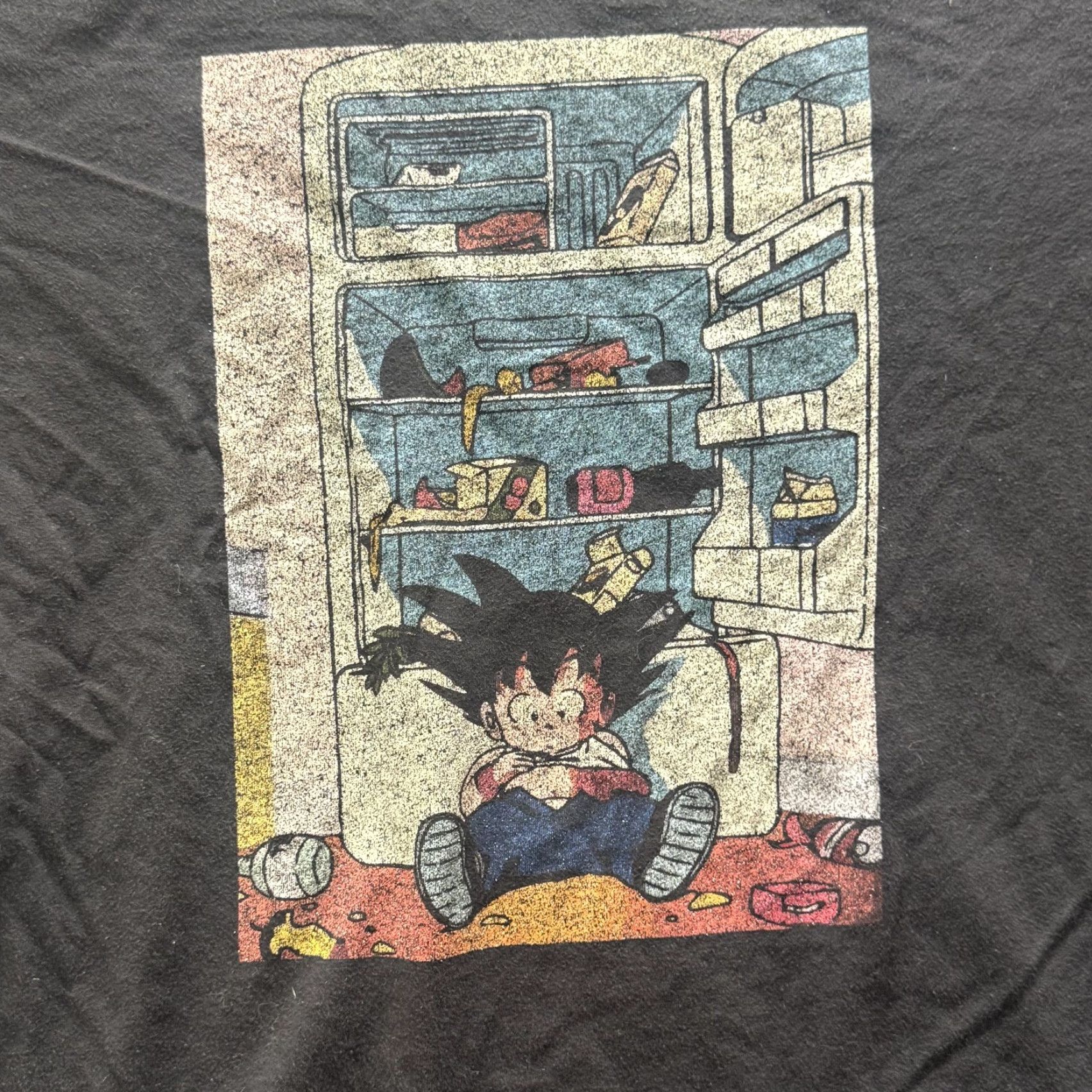 Vintage Dragon Ball Shirt Mens L Black Goku Fridge Graphic Tee Crewneck Anime Cartoon Size US L / EU 52-54 / 3 - 3 Thumbnail