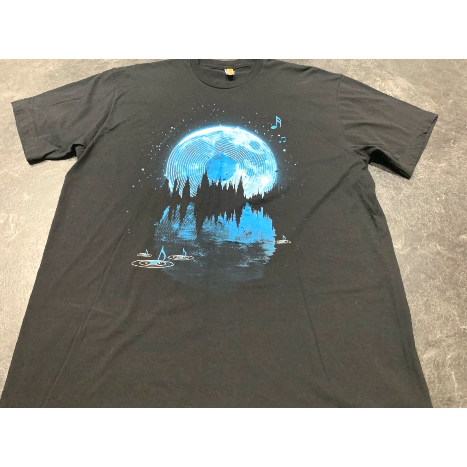 Vintage Shirt.woot! T-Shirt Adult XL Black Graphic Tee Full Moon Mens Size US XL / EU 56 / 4 - 2 Thumbnail