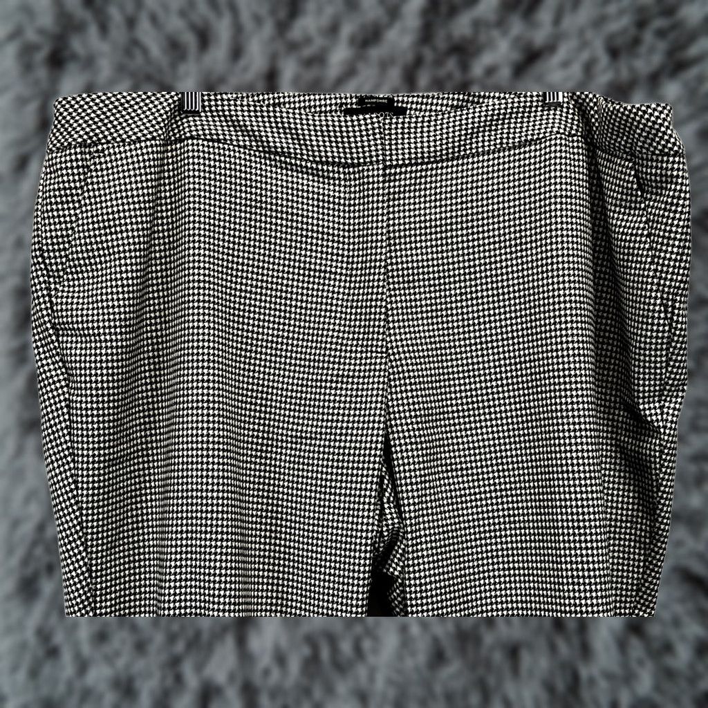 Talbots Talbots Wool Hampshire Mini Houndstooth Pants 24W Plus Womens Dress Pants Houndstooth Multicolor City Preppy Old Money Academia Size 42" / US 20 - 1 Thumbnail
