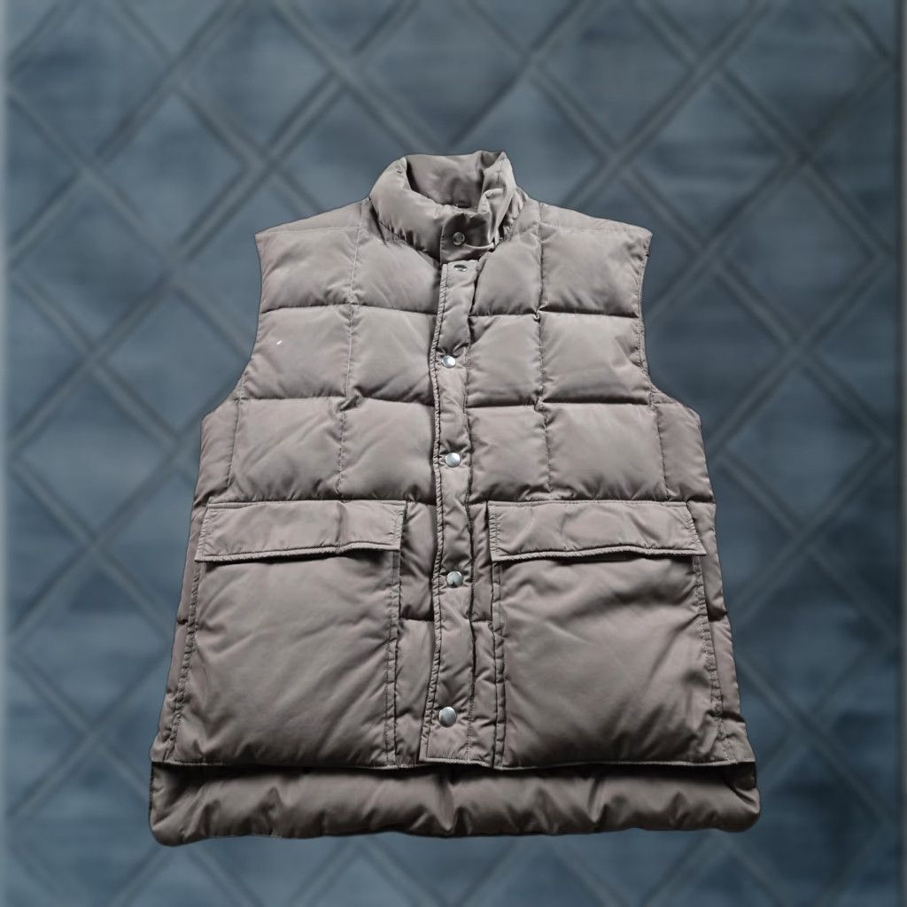 J Brand VINTAGE Swan Brand Vest Mens Small Brown Down Puffer Quilted Full Zip Pockets Size US S / EU 44-46 / 1 - 1 Thumbnail