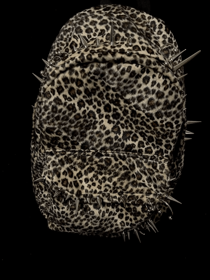 Japanese Brand Studded Leopard Backpack Size ONE SIZE - 2 Thumbnail