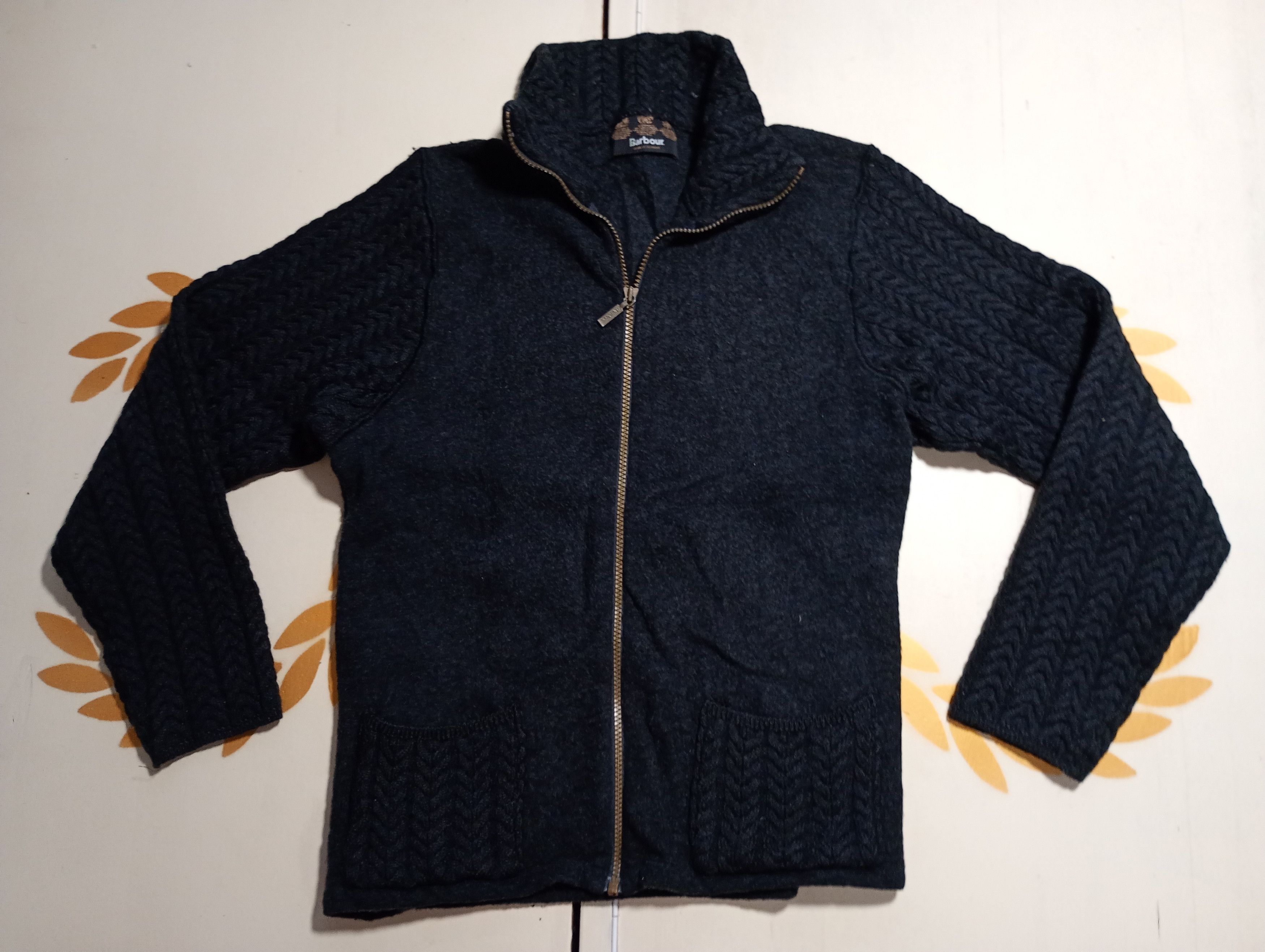 Barbour BARBOUR Women Knitted Wool SOFT CABLE FULL-ZIP Cardigan 16 Size XL / US 12-14 / IT 48-50 - 2 Thumbnail