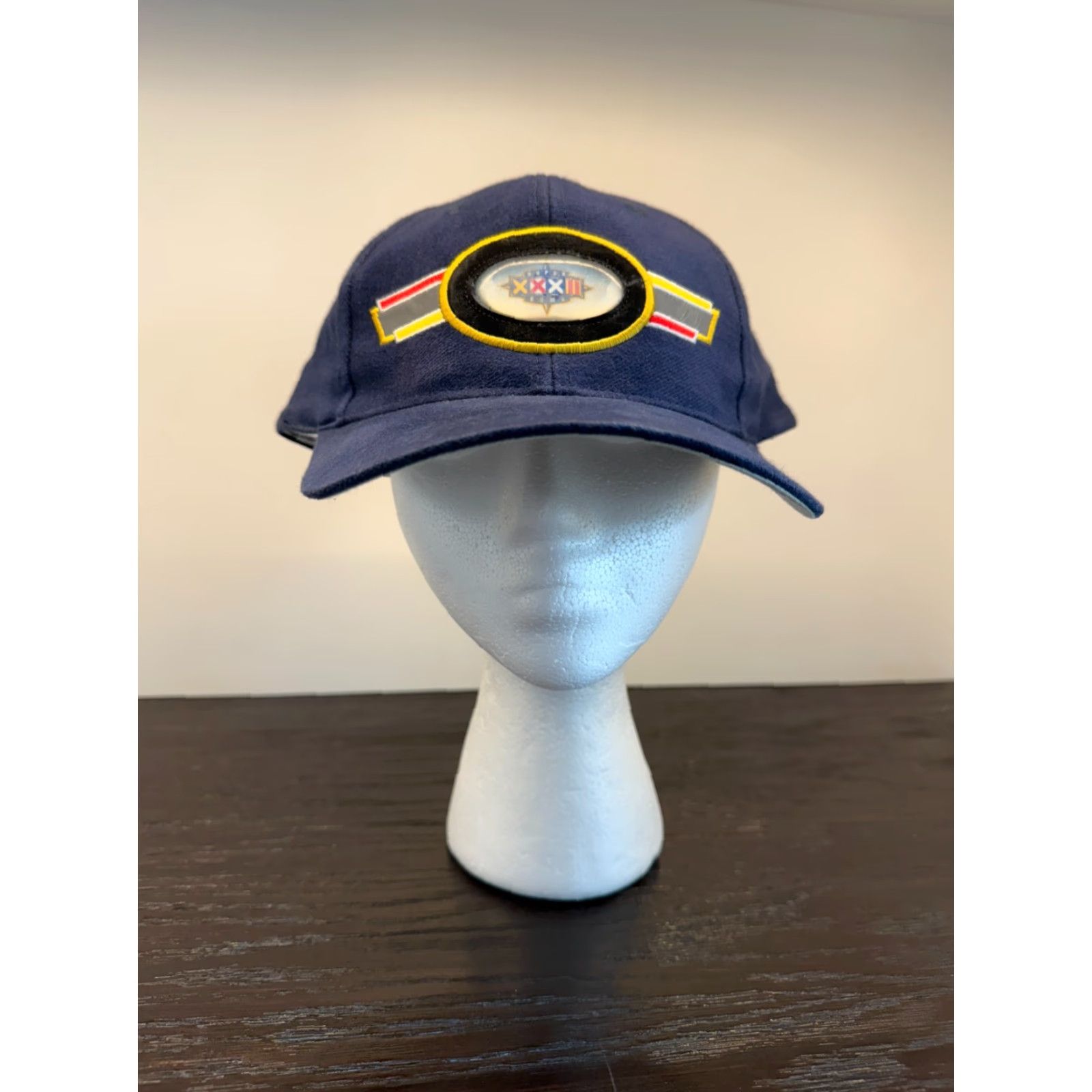 Sports Specialties VINTAGE Sports Specialties Hat Cap Mens One Size Blue 1998 Super Bowl San Diego Retro 90s City Classic Dad Adjustable Cotton Twill Baseball Cap Mens Size ONE SIZE - 2 Thumbnail