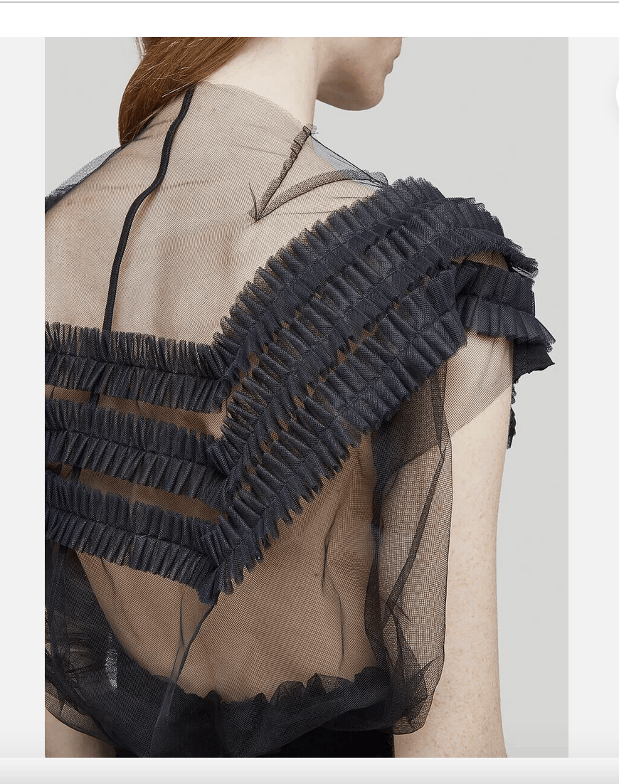 Rick Owens Rick Owens Boat-Neck Sheer Ruffle Top Size S / US 4 / IT 40 - 5 Thumbnail
