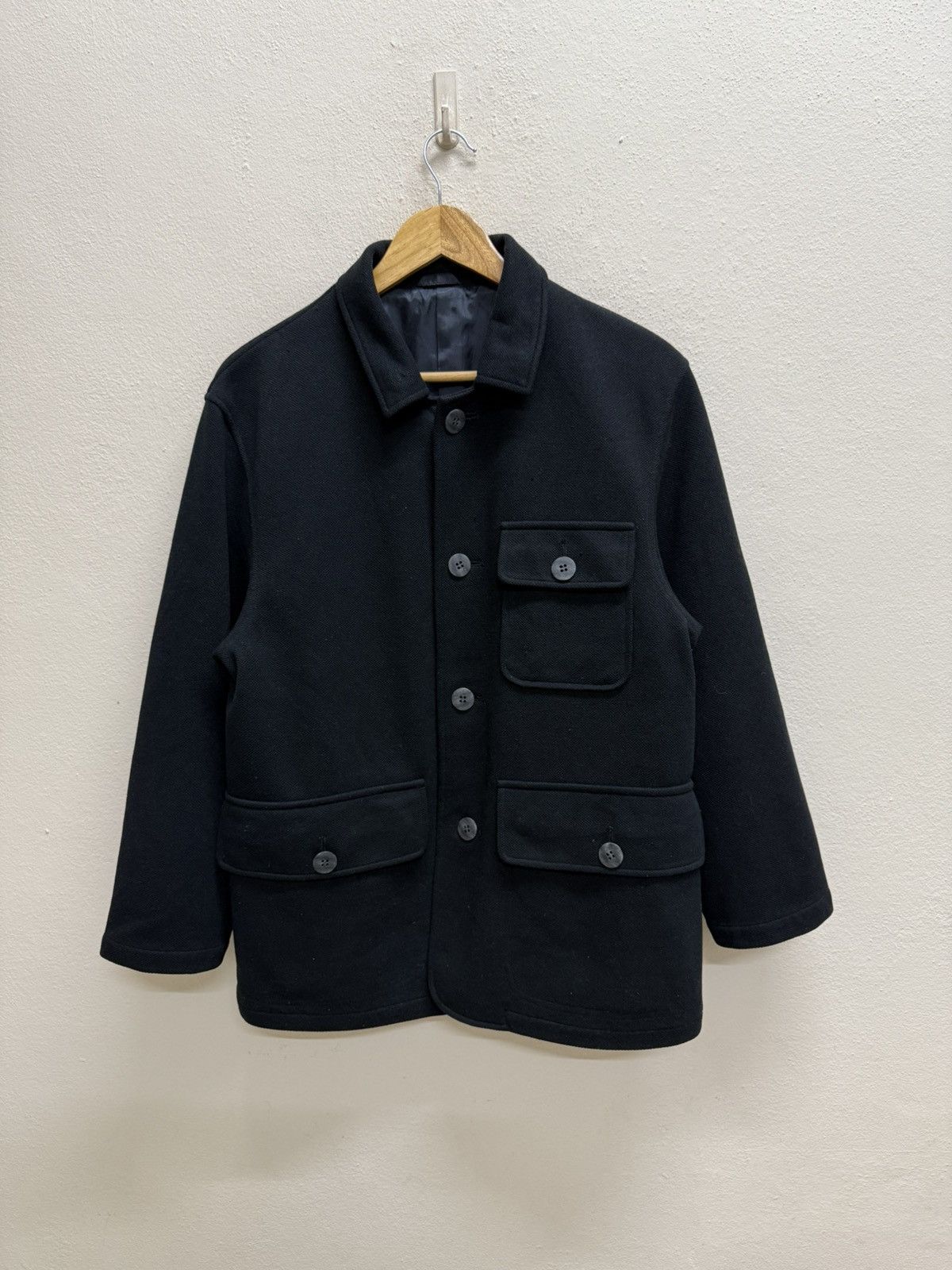 Japanese Brand Aburaysia mode pour homme wool button up jacket Size US M / EU 48-50 / 2 - 14 Thumbnail