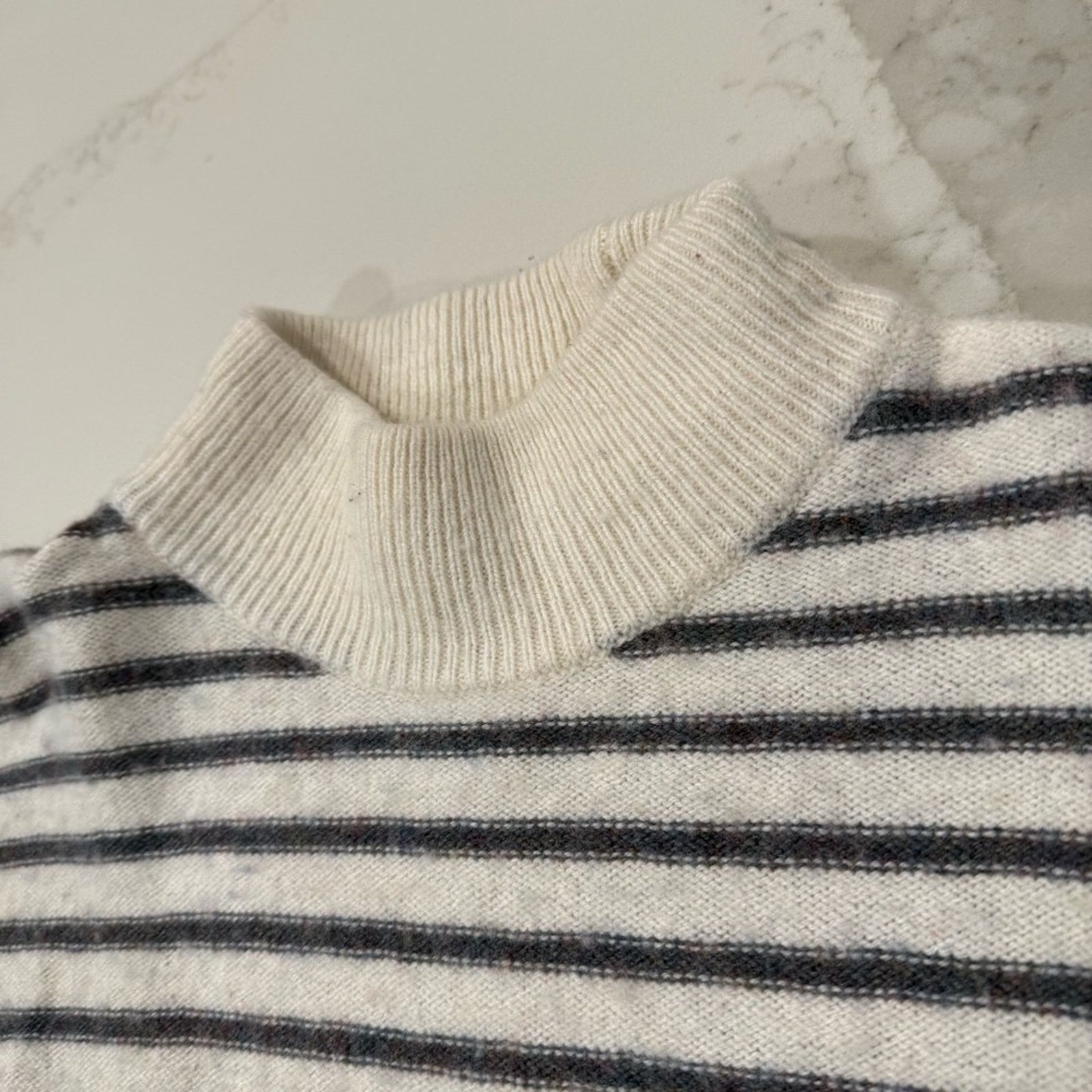 Madewell Madewell Stripe-Play Mockneck Wool Blend Sweater Women Small Size S / US 4 / IT 40 - 8 Thumbnail
